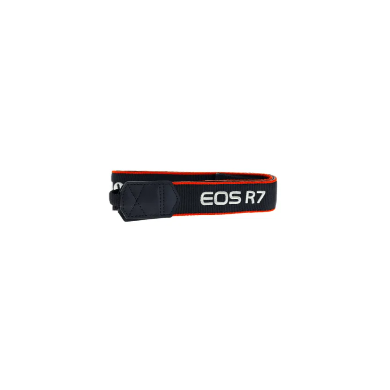 Refurbished Canon Neck Strap, Black/Red Edge with EOS R7 Stitched in Silver, 1.25 in. ER-EOSR7