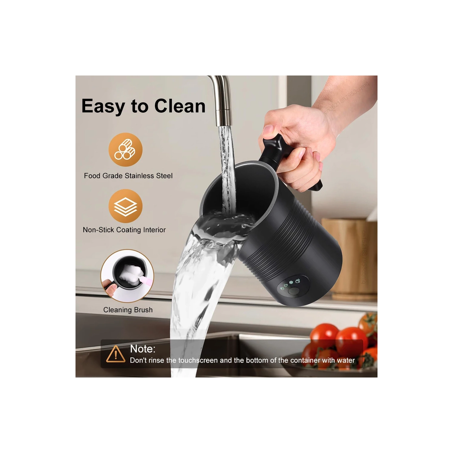 Milk Frother Electric Milk Steamer - Coffee Frother Hot & Cold Foam Maker and Milk Warmer for Coffee,Latte,Cappuccino,Hot Chocolate