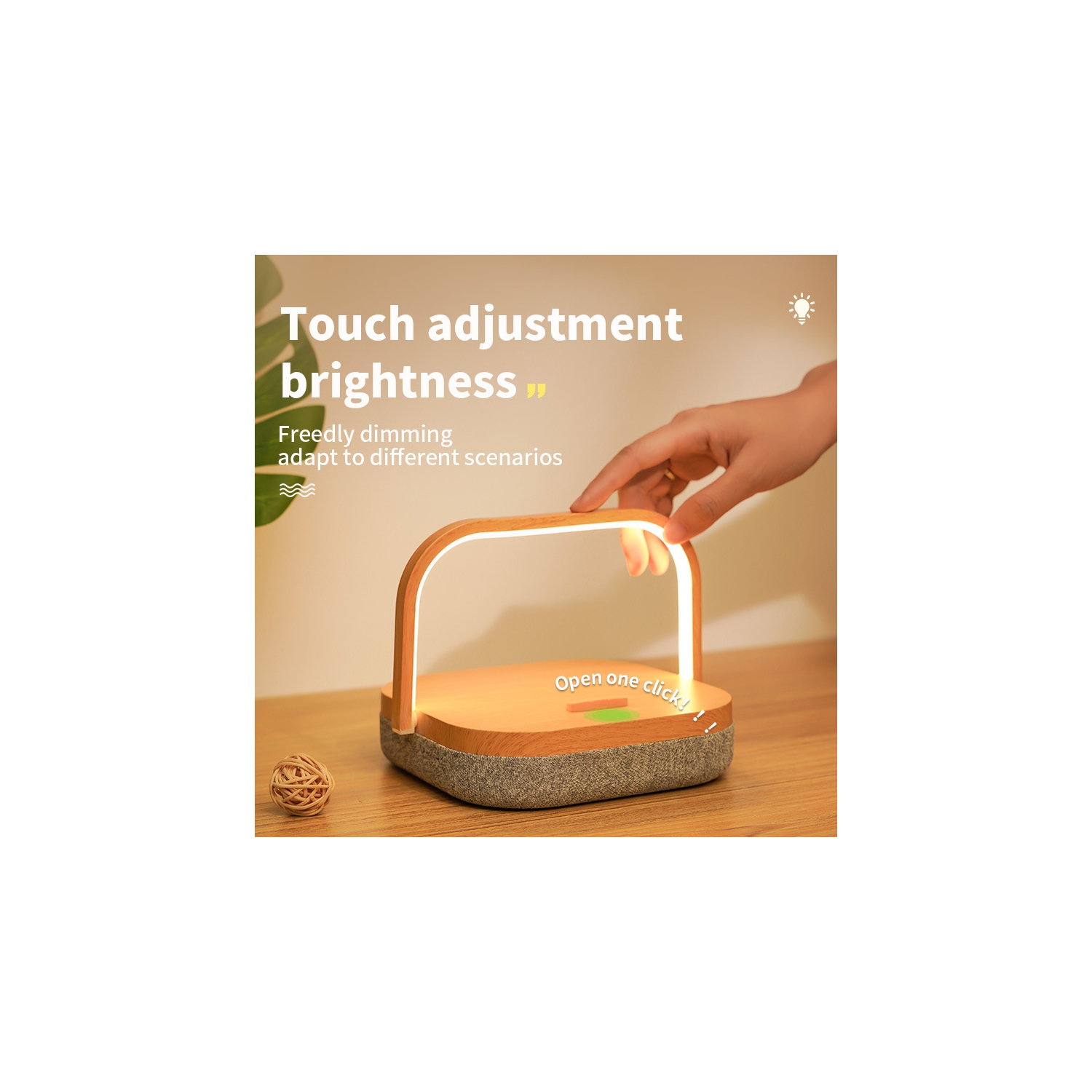 Bedside Table LED Night Light with Wireless Charger and Bluetooth Speaker, Great Birthday Gifts for Girlfriend, Women