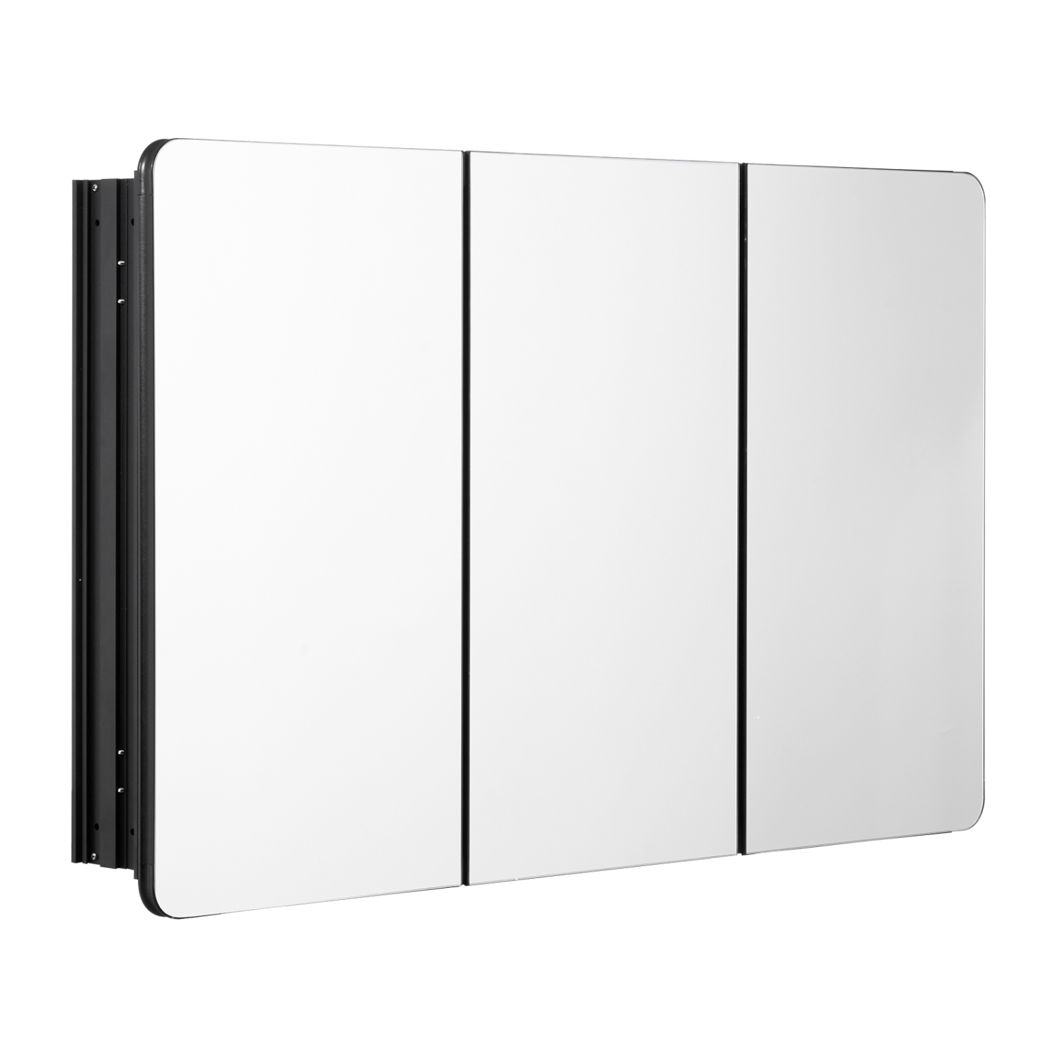 VEVOR 25.5 x 40 inch Medicine Cabinet, Medicine Cabinet with Mirror, Aluminum Frame Bathroom Wall Cabinet, 4-layer Adjustable Shelves, Recessed &