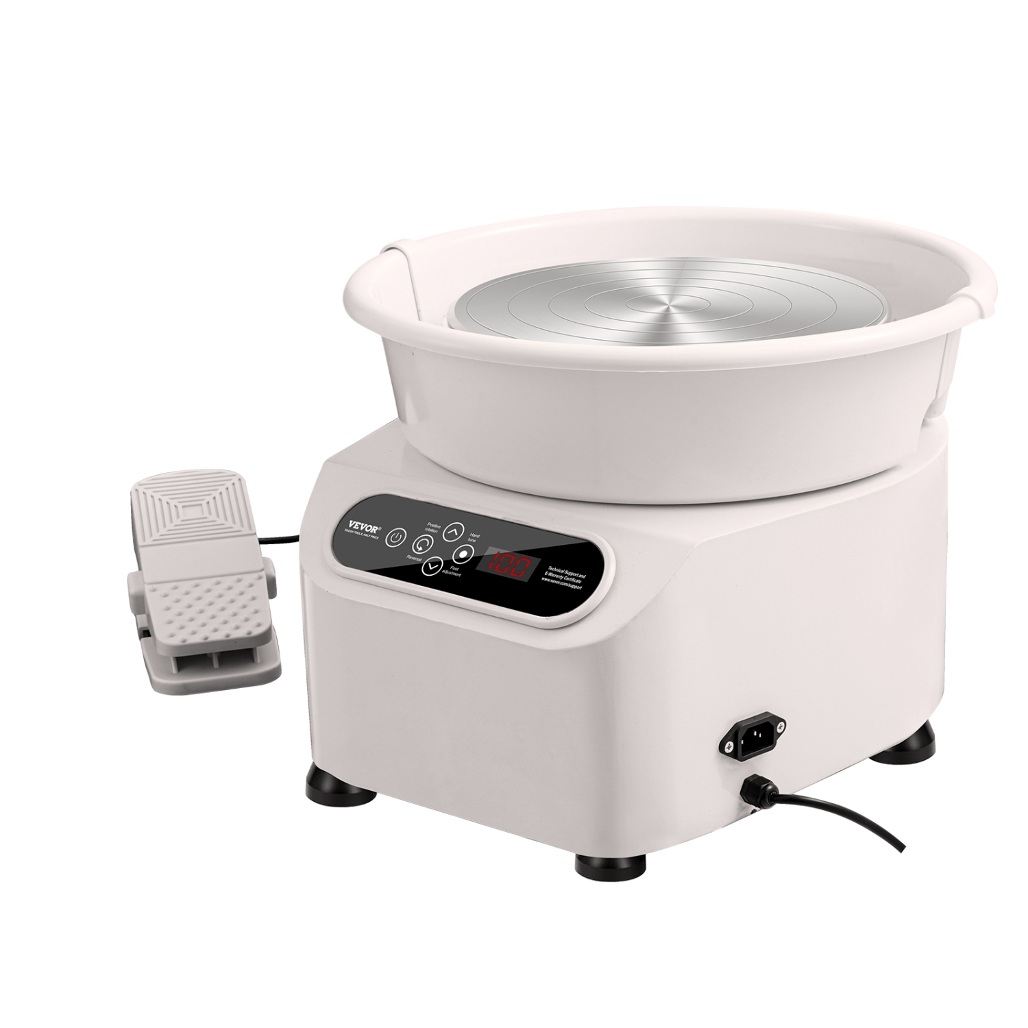 VEVOR 450W Pottery Wheel, 11 inch Pottery Forming Machine, Electric Wheel for Pottery with Foot Pedal and LCD Touch Screen, Direct Drive Ceramic
