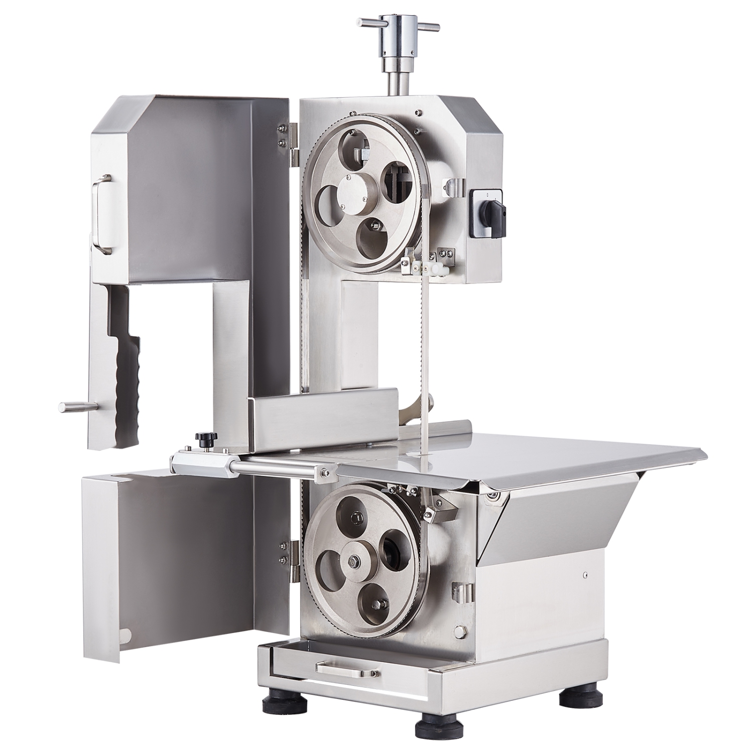 VEVOR 2200W Commercial Electric Meat Bandsaw, Stainless Steel Countertop Bone Sawing Machine, Workbeach 18.5" x 20.9", 0-7.1 Inch Cutting