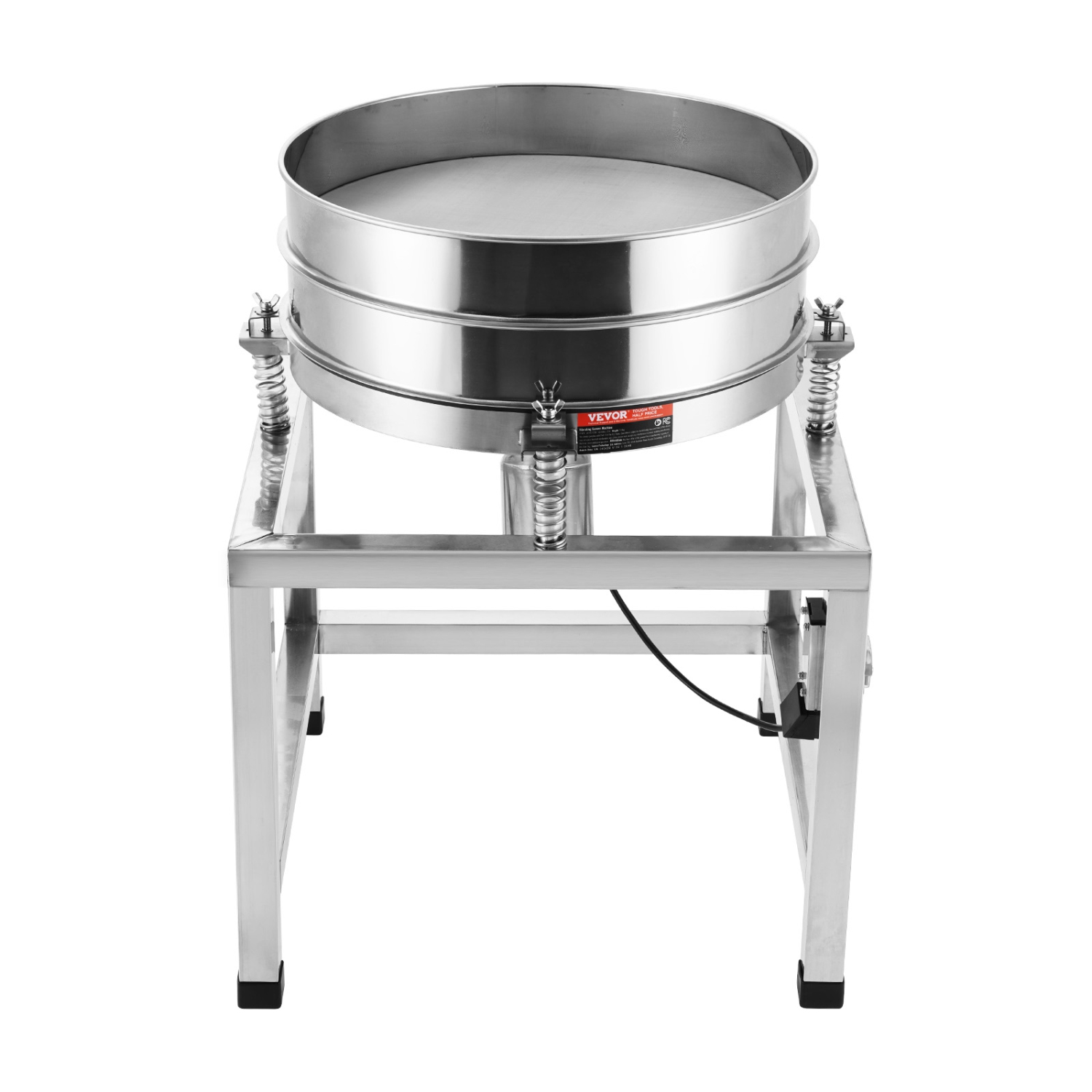 VEVOR 25W Automatic Electric Vibrating Sieve, Stainless Steel Sifter Shaker Machine with 40+100 Mesh,Automatic Powder Sifter Machine with Stand and