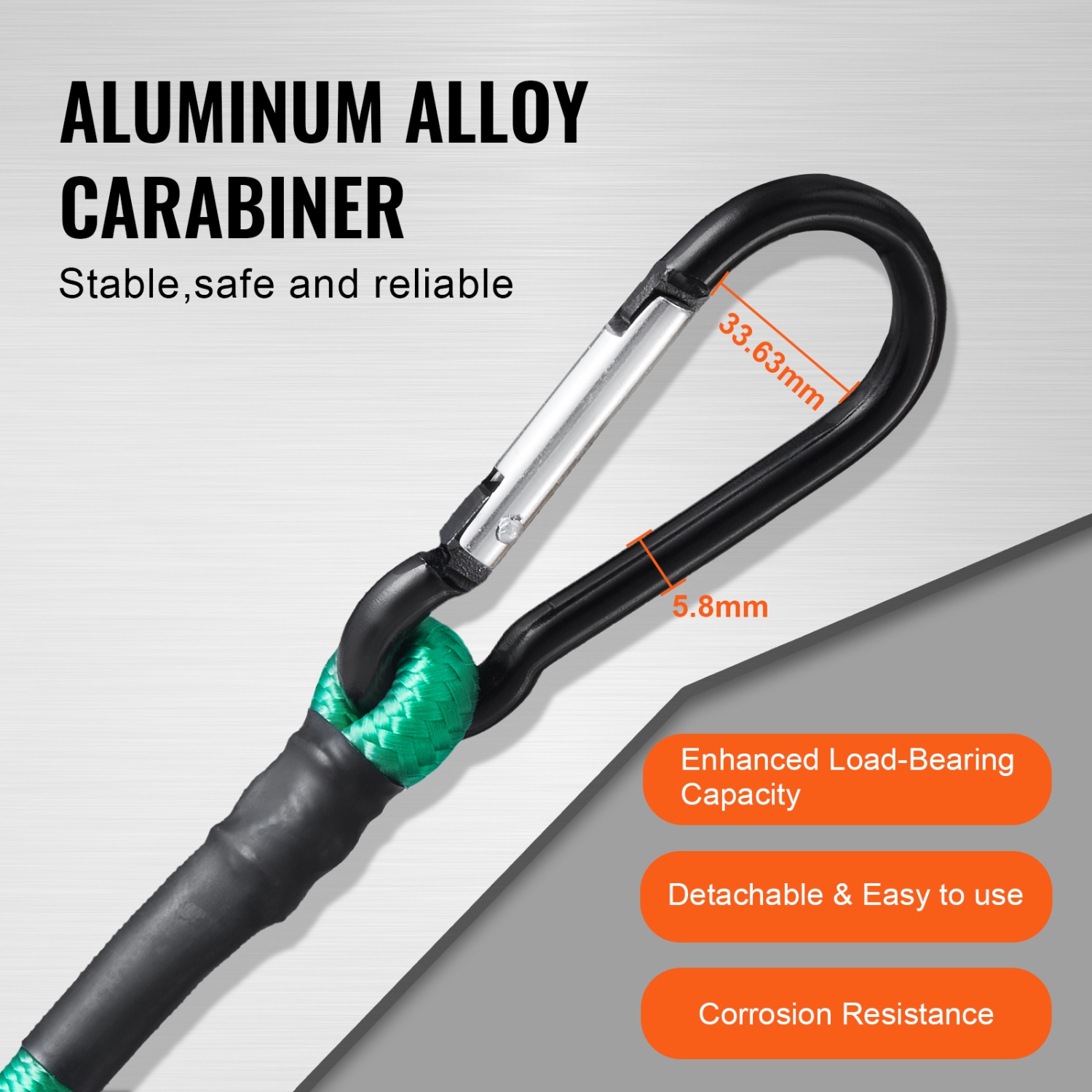 VEVOR 30 Piece Bungee Cords Assortment, 8 mm Heavy Duty Bungee Straps with A3 Steel Carabiners, Includes 10", 18", 24", 36", 48", 60", 72", Portable