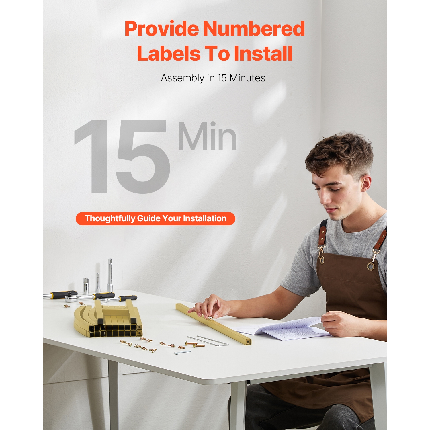 VEVOR 3 Sets Wedding Arch Backdrop Stand, Metal Stable Stand with Case Connection & Chassis Crossbar Design, Easy-to-Assemble, with Gauze, Fit for