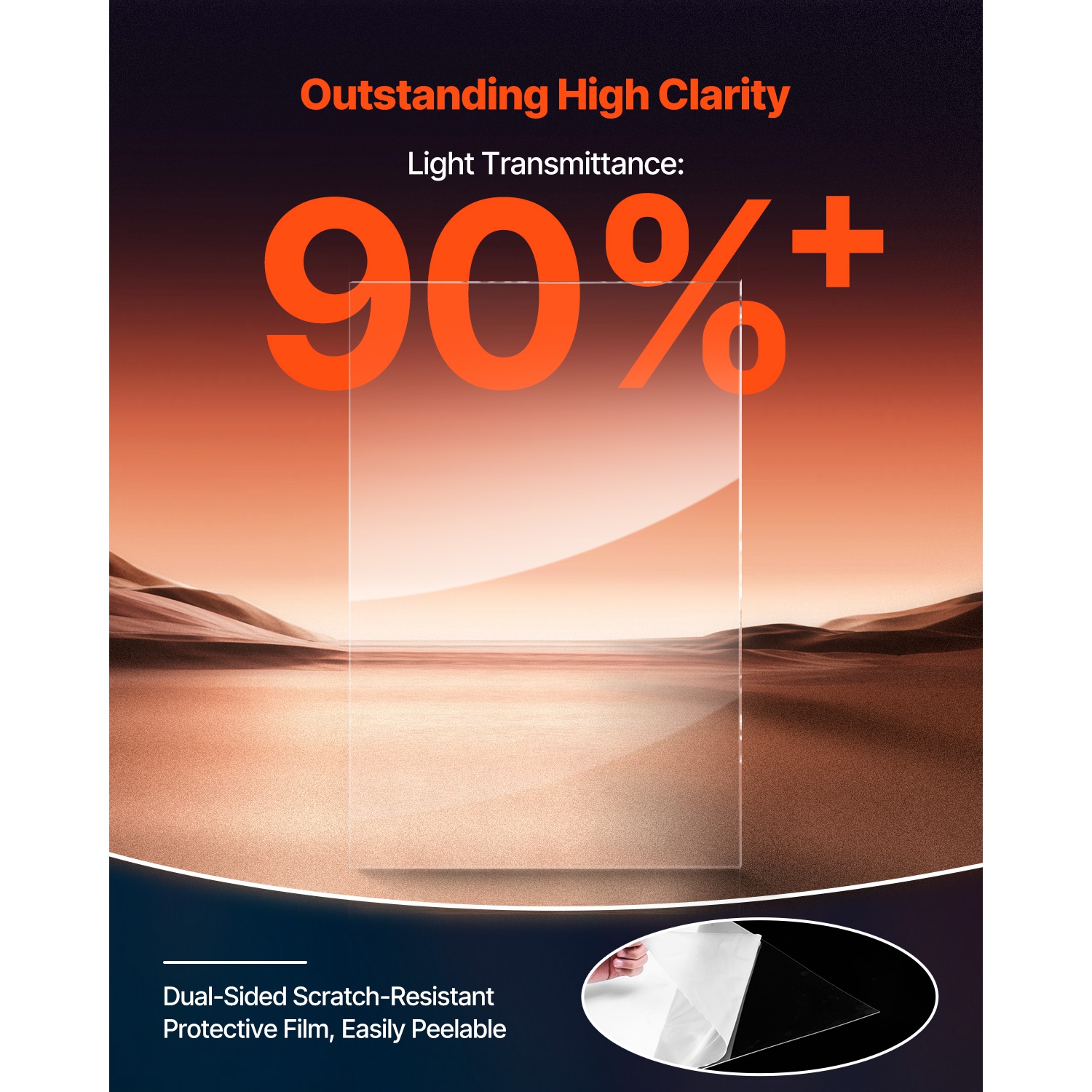 VEVOR 5-Pack PET/Plexiglass Sheets, 24 x 36 Inch 0.04 Inch Thick Transparent Flexible Plastic Panels for Craft, Replacement Picture Frame Glass, DIY