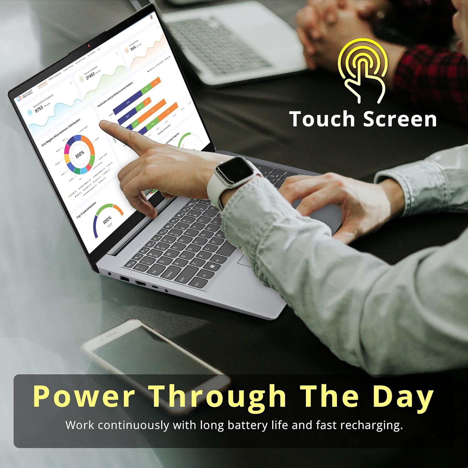 Refurbished - Lenovo Ideapad 1i 15.6" FHD Touchscreen Laptop, Intel i3 1215U, 2TB SSD, 40GB RAM, Intel UHD Graphics, Full Size Keyboard, Windows 11