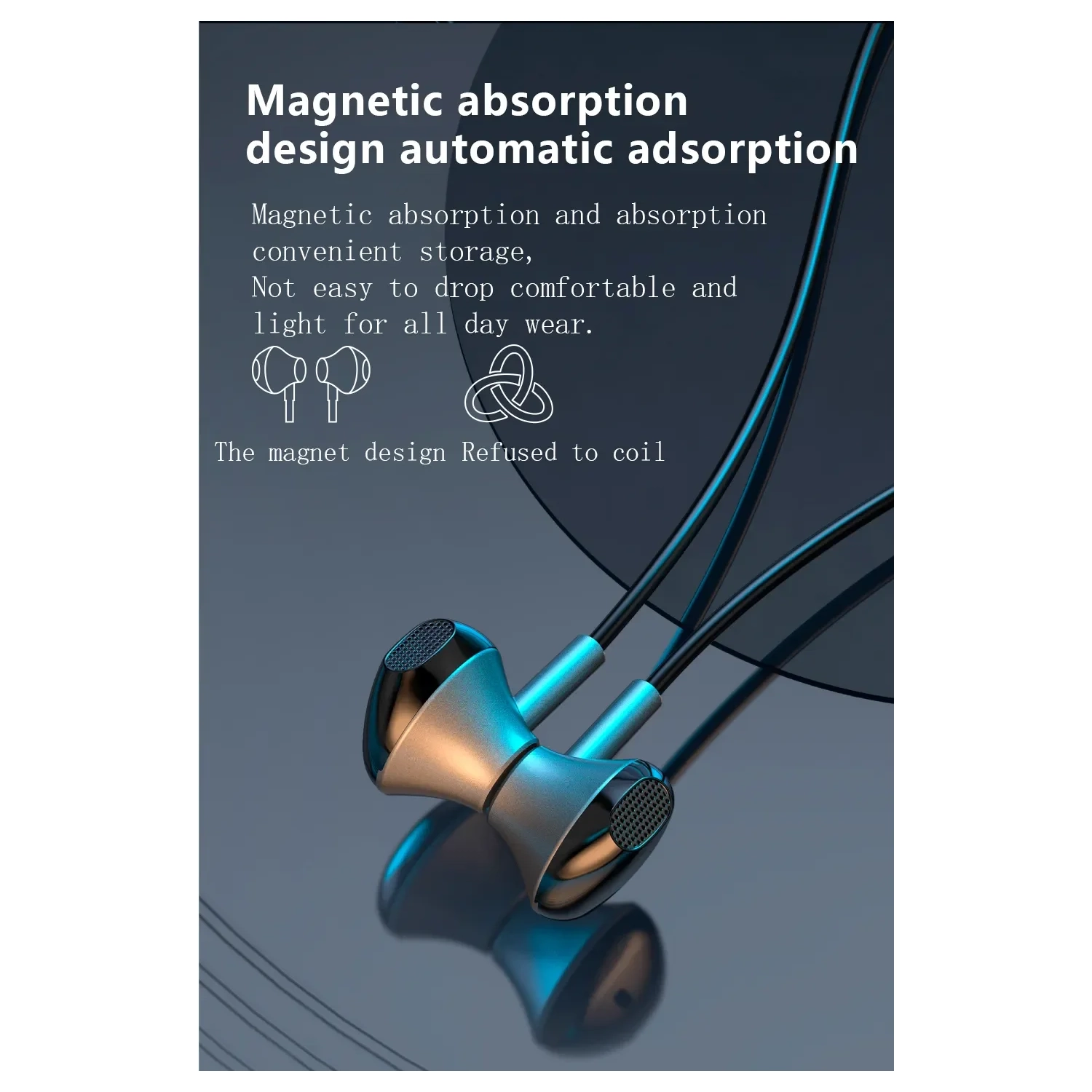 Casque d'écoute sans fil Bluetooth sport suspendu au cou, oreillette Bluetooth de retour pour karaoké en direct, casque stéréo 8D 800&nbsp;mAh