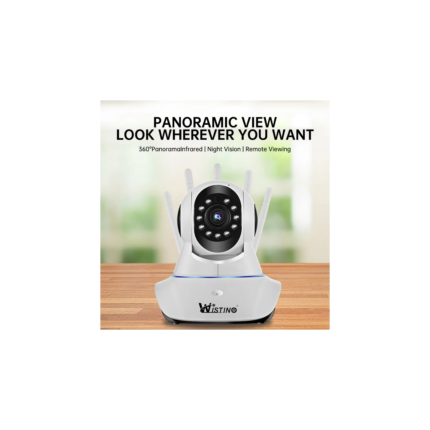 A1 shaking head machine, HD night vision 1080p home security intercom surveillance machine, 360 degree rotating PTZ surveillance camera - no memory