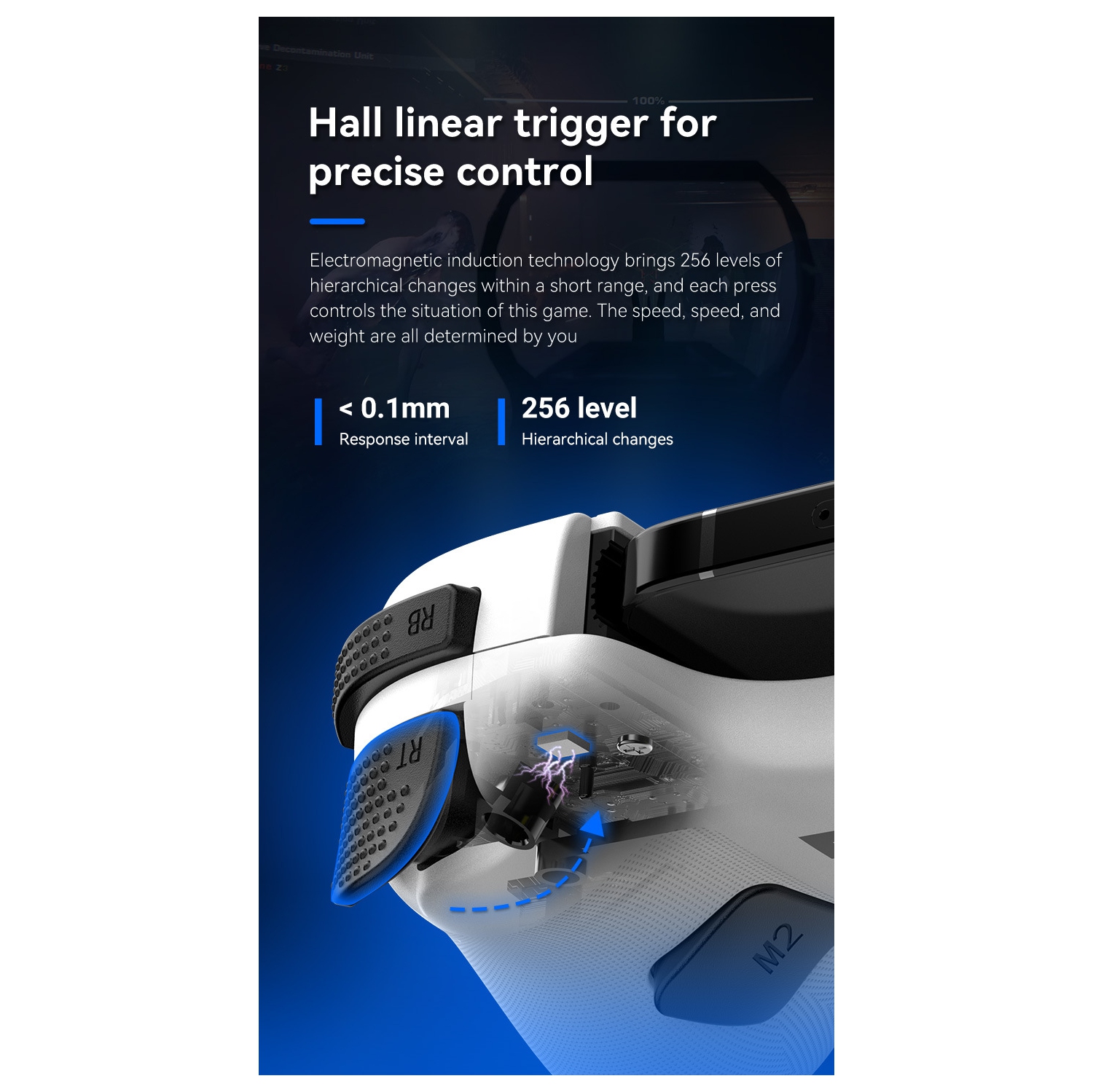 Manette de jeu télescopique D11/D11S Déclencheur effet Hall Switch/PC Manette de diffusion en continu Bluetooth iOS pour Xbox - D11 noir