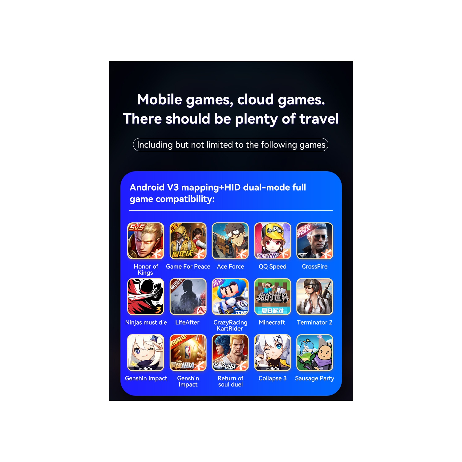 Manette de jeu télescopique D11/D11S Déclencheur effet Hall Switch/Manette de diffusion en continu Bluetooth pour Xbox Android iOS - Blanc D11S