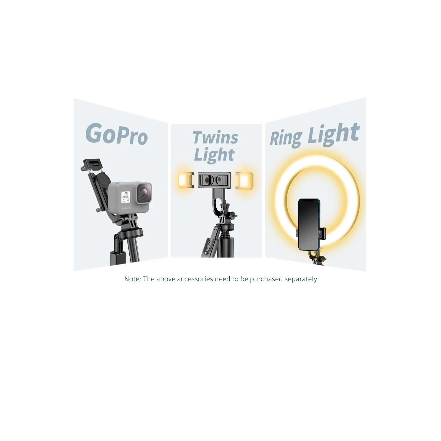 Téléphone mobile Perche à égoportrait Bluetooth, diffusion en direct au sol trépied rétractable anti-tremblement Support de téléphone mobile artefact