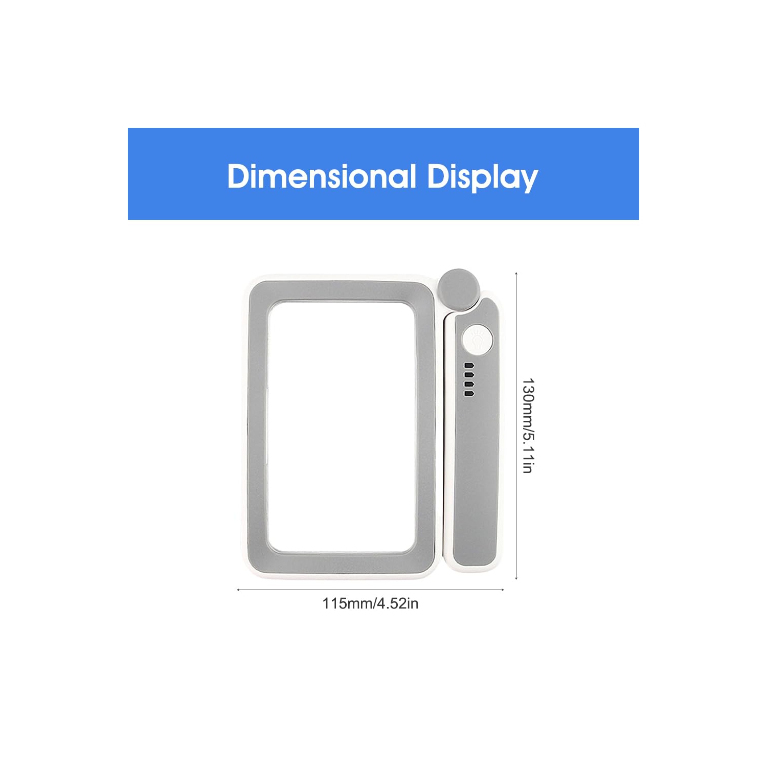 Loupe avec lumière, 4 loupe de lecture légère pour aînés, grande loupe portative pliable avec loupe rechargeable à 10 DEL