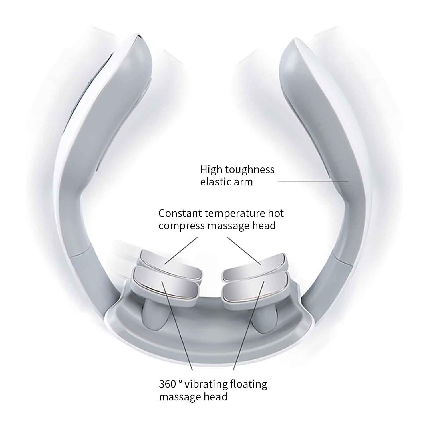 Appareil de massage électrique portatif pour le cou avec chaleur, appareil de massage à 4 têtes pour soulager la douleur, appareils de massage pour