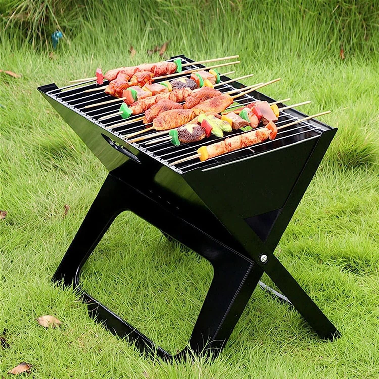 [Portable X-TYPE] Barbecue d'extérieur Barbecue de camping Réchaud au charbon Réchaud au charbon de bois Barbecue portatif de pique-nique