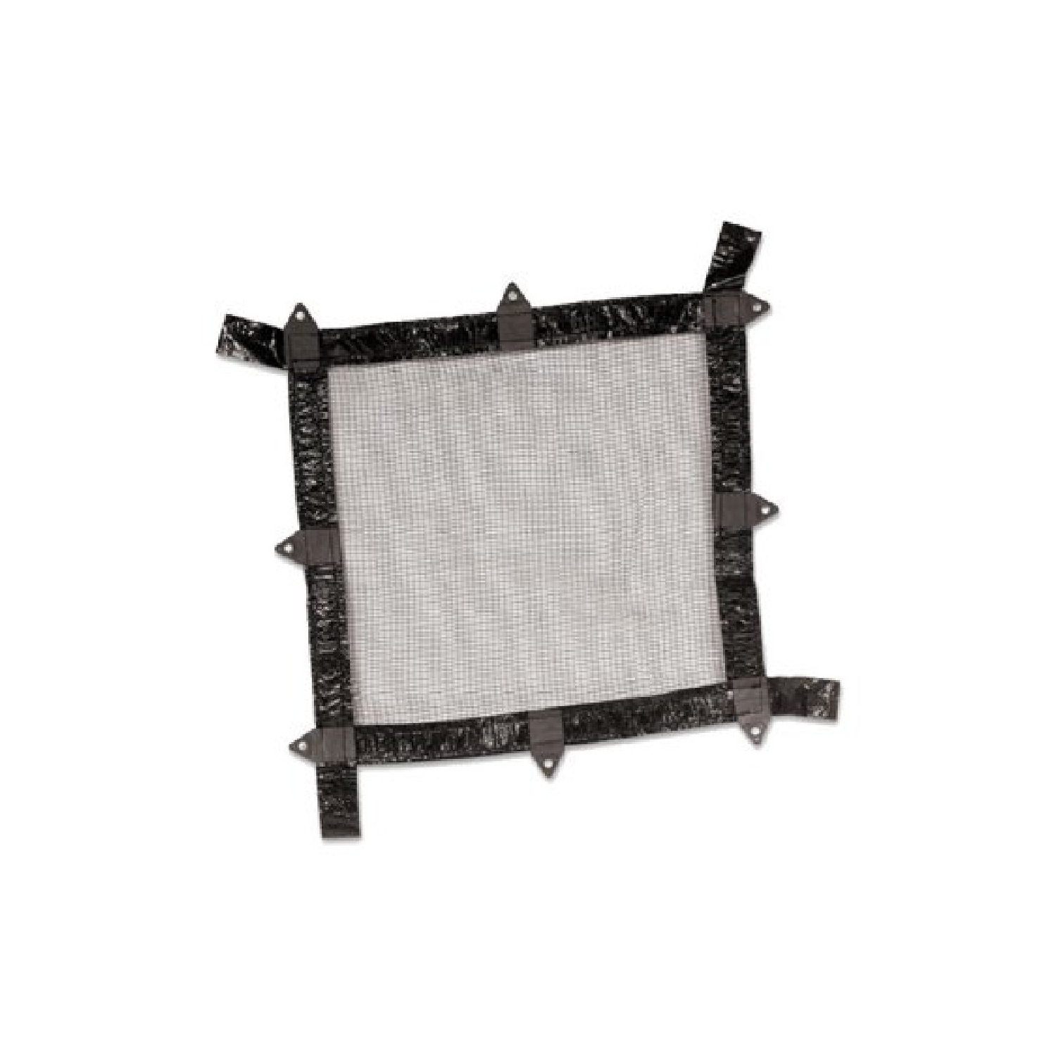Filet rectangulaire noir jais et blanc de luxe à feuilles fermées pour piscine creusée 16 x 24 pi