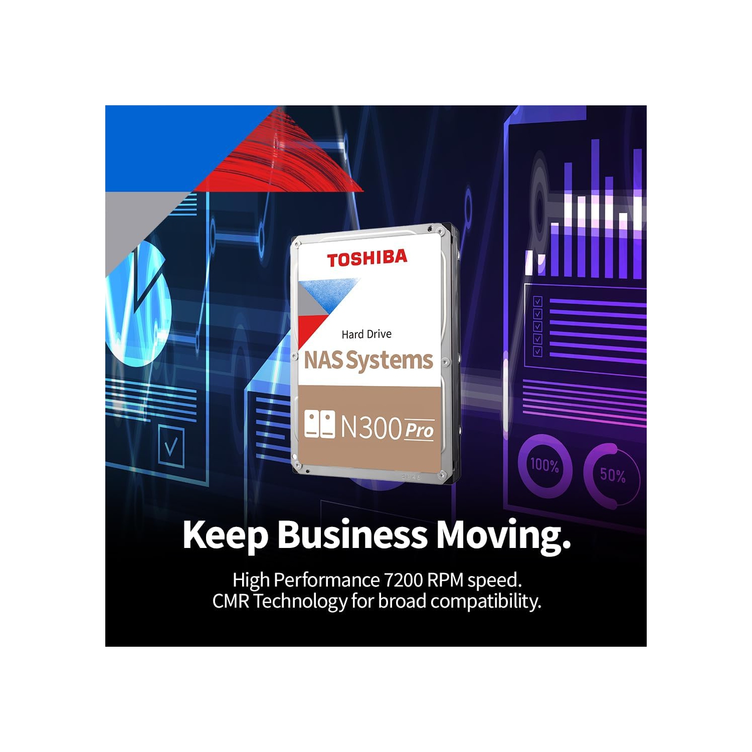 HDD de stockage en réseau interne de 3,5&nbsp;po 24&nbsp;To N300 PRO 7200 tr/min de Toshiba