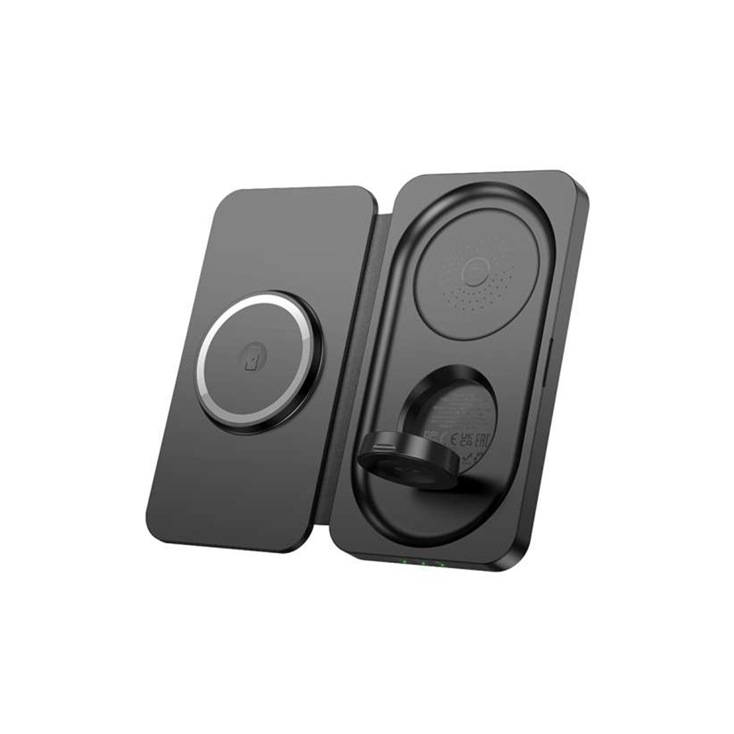 Chargeur magnétique sans fil 3-en-1 Station de recharge pliable pour Apple Watch iWatch AirPods iPhone, noir