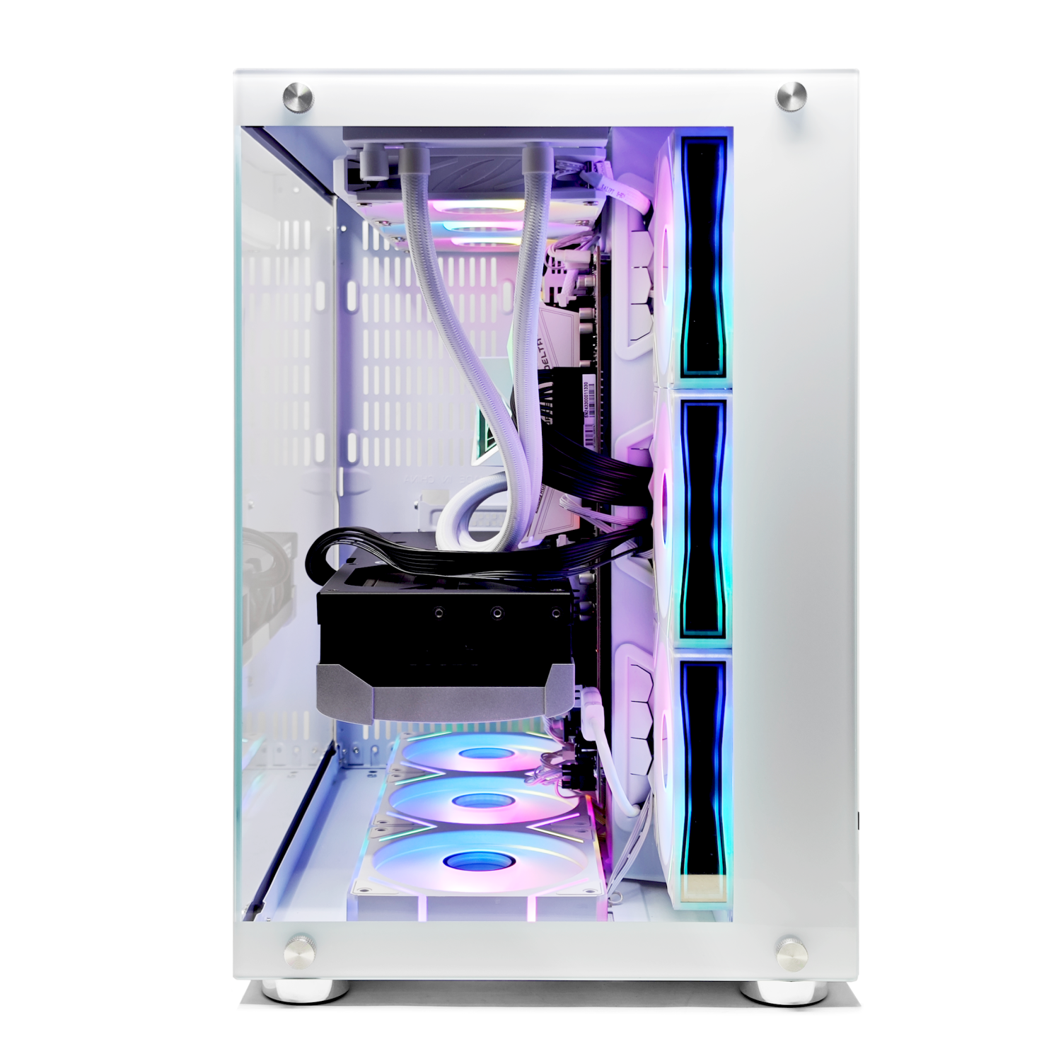 Ordinateur de jeu Uniway - Blanc - Ryzen 7-5800X d'AMD, RTX 5060, mémoire vive 32&nbsp;Go, NVMe SSD d'1&nbsp;To, refroidisseur liquide tout-en-un