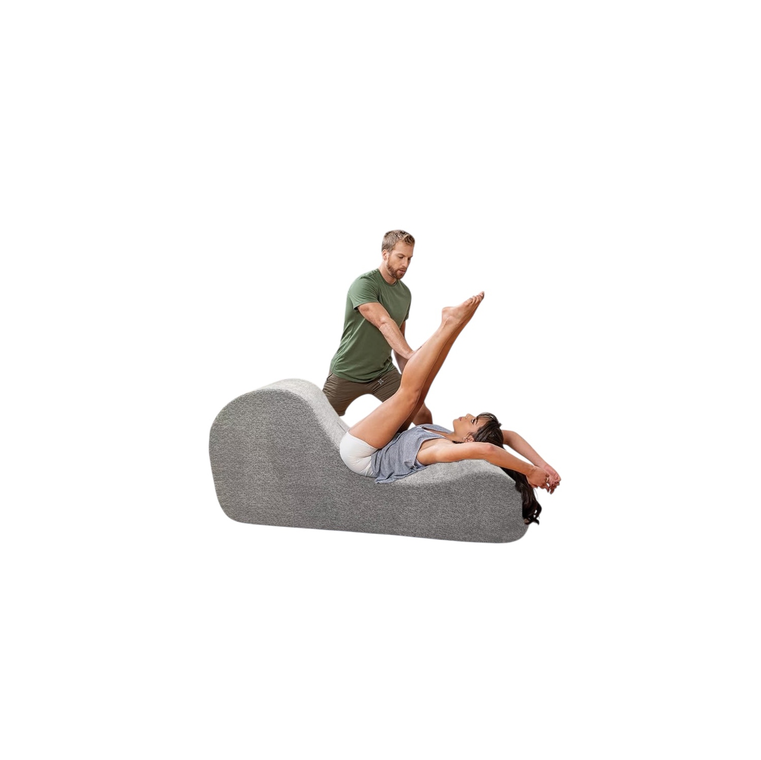 Compression Sofa - Styled Ergonomic Velvet Chaise Lounge Chair, Sofa Bed – Perfect for Yoga, Stretching, Relaxation, and Exercise