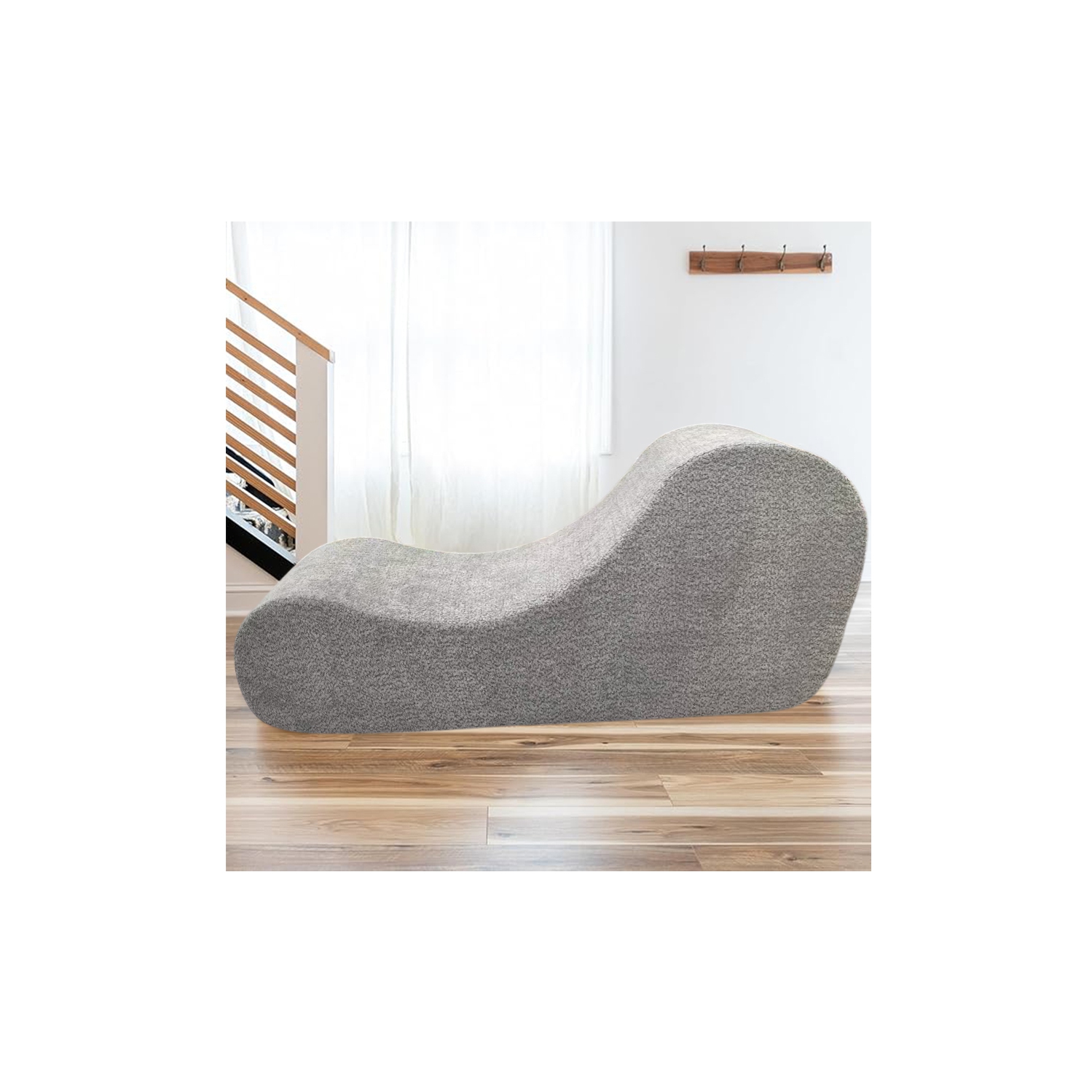 Compression Sofa - Styled Ergonomic Velvet Chaise Lounge Chair, Sofa Bed – Perfect for Yoga, Stretching, Relaxation, and Exercise