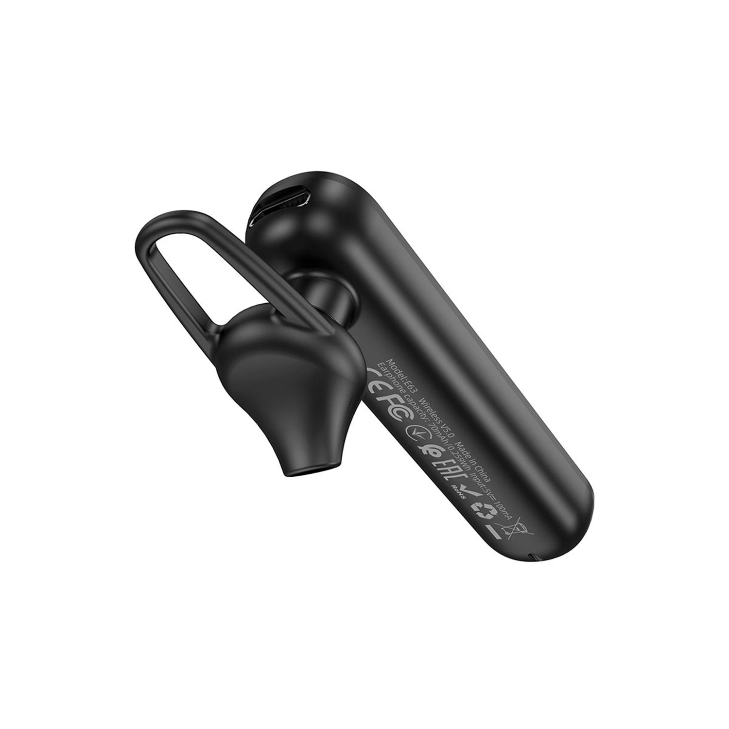 Casque d'écoute sans fil Bluetooth à une oreille, conduite d'affaires, sports mains libres, crochet d'oreille avec micro