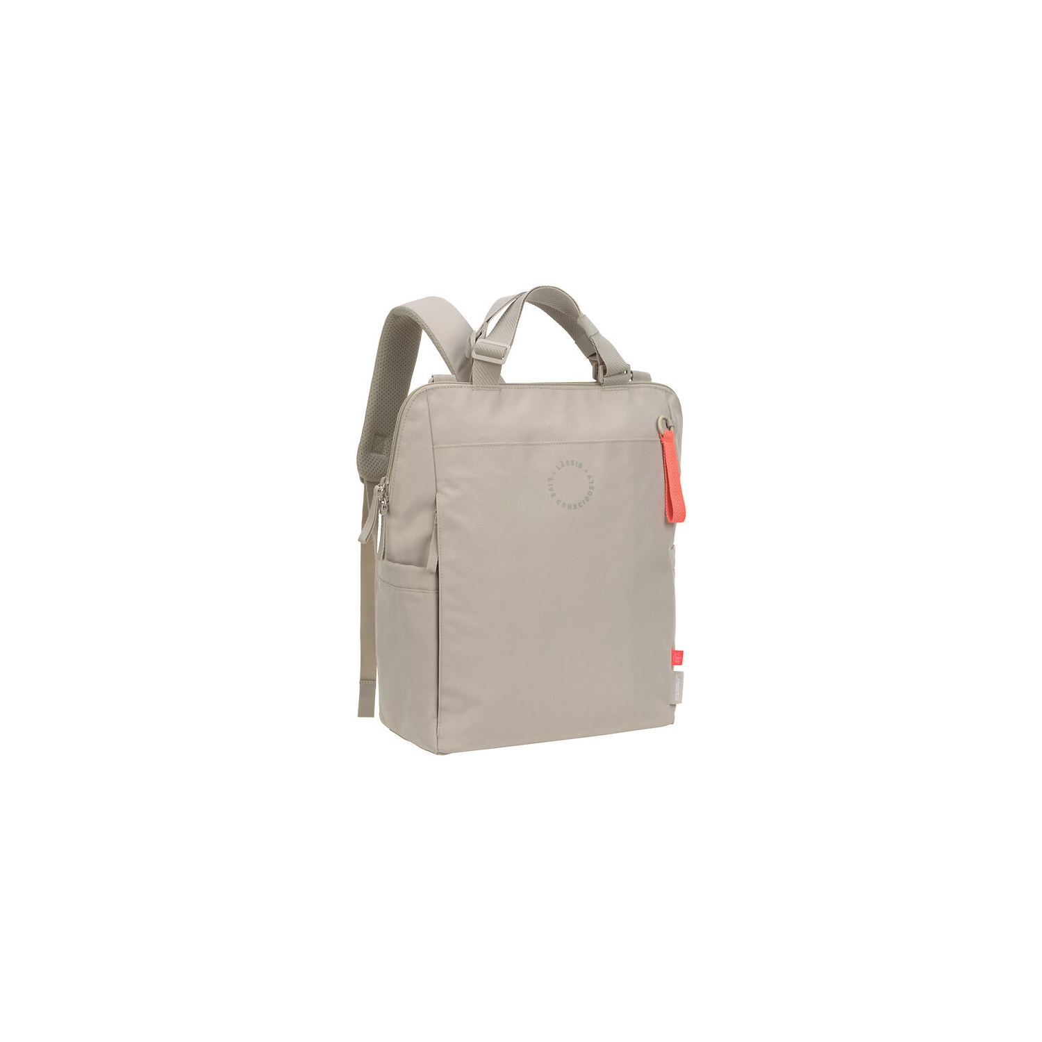 Lassig - Étiquette verte - Sac à couches - Sac à dos conversion - Beige