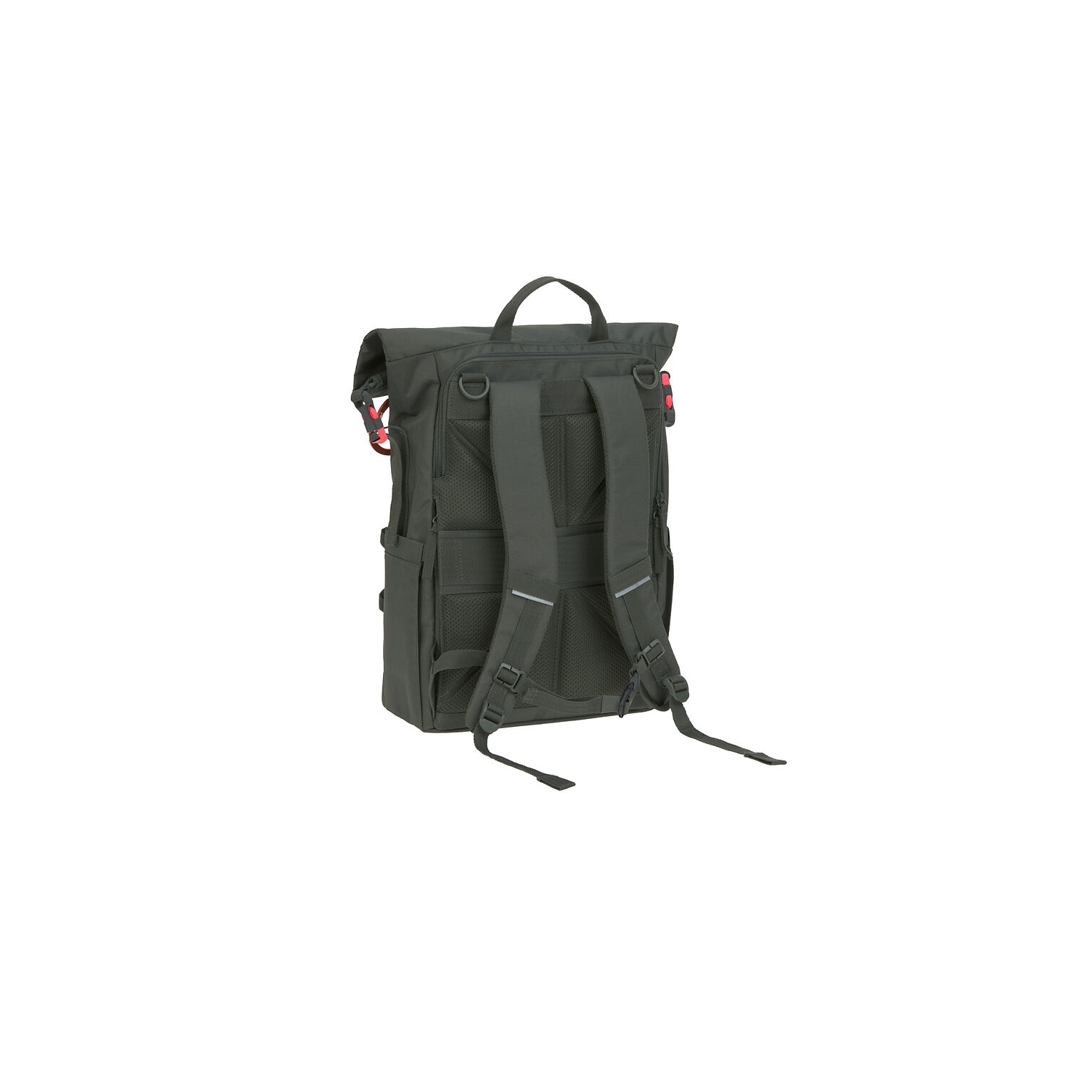 Lassig – Étiquette verte – Sac à couches – Sac à dos à roulettes pour l'extérieur – Olive foncé