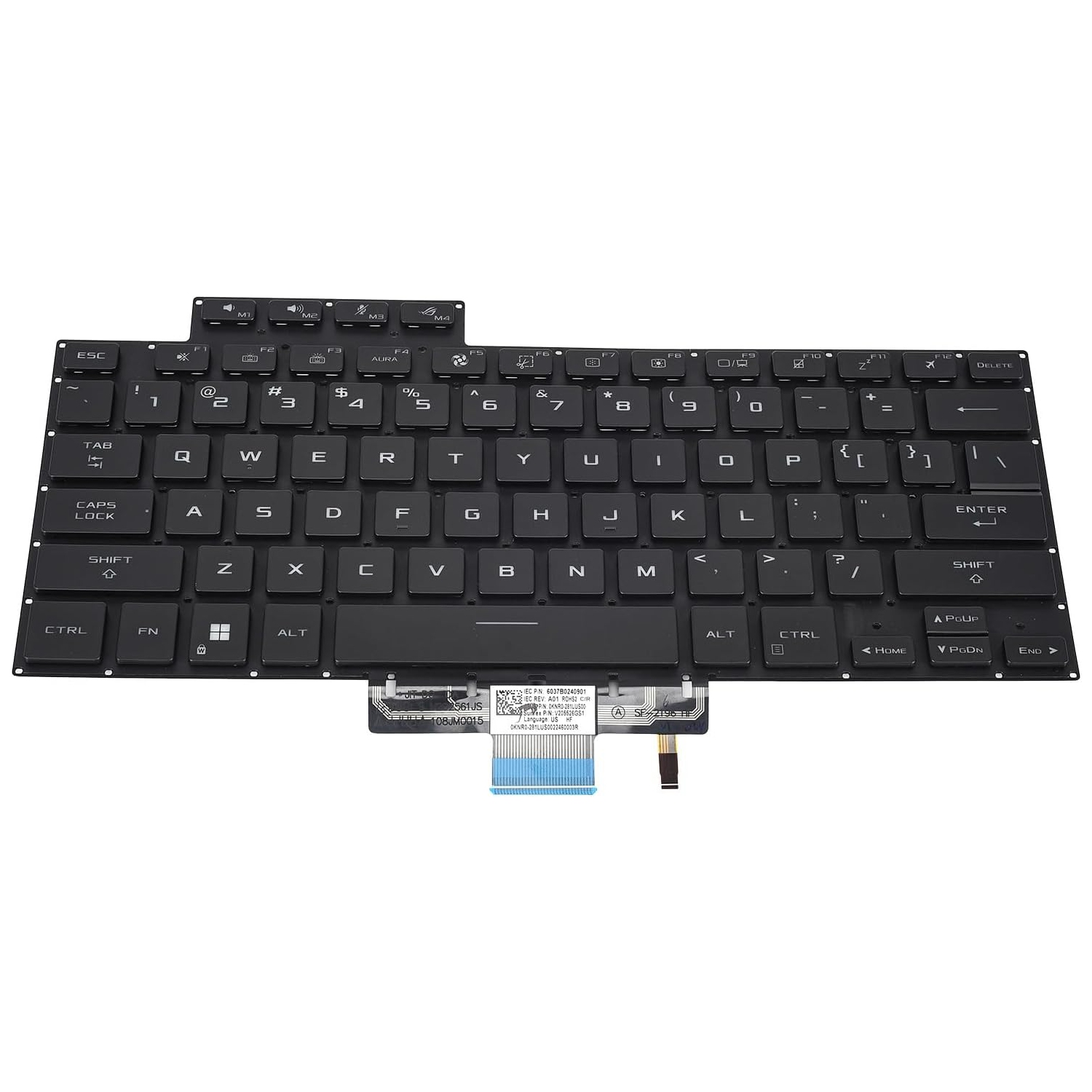 LIXSUNTEK Replacement Backlit Keyboard for ASUS ROG Zephyrus G15 GA503 GA503Q GA503QS ‎GA503QR GA503QM & ROG Zephyrus M16 GU603 GU603H , ROG Zephyrus