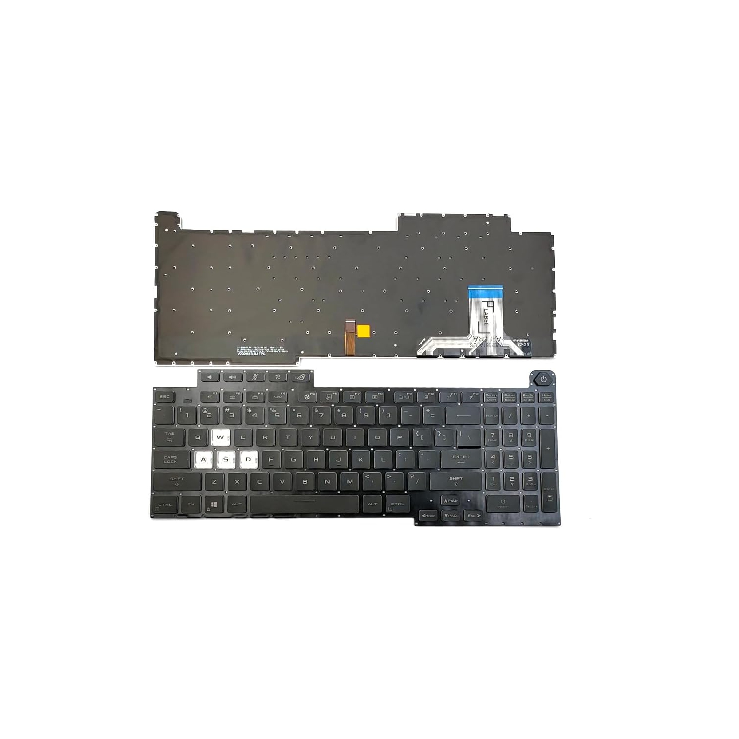 LIXSUNTEK Laptop Replacement Keyboard US Layout Colorful Backlight Keyboard for Asus ROG Stirx G17 G713 G713QR G713RX G713RS G713RC 2021 Strix G