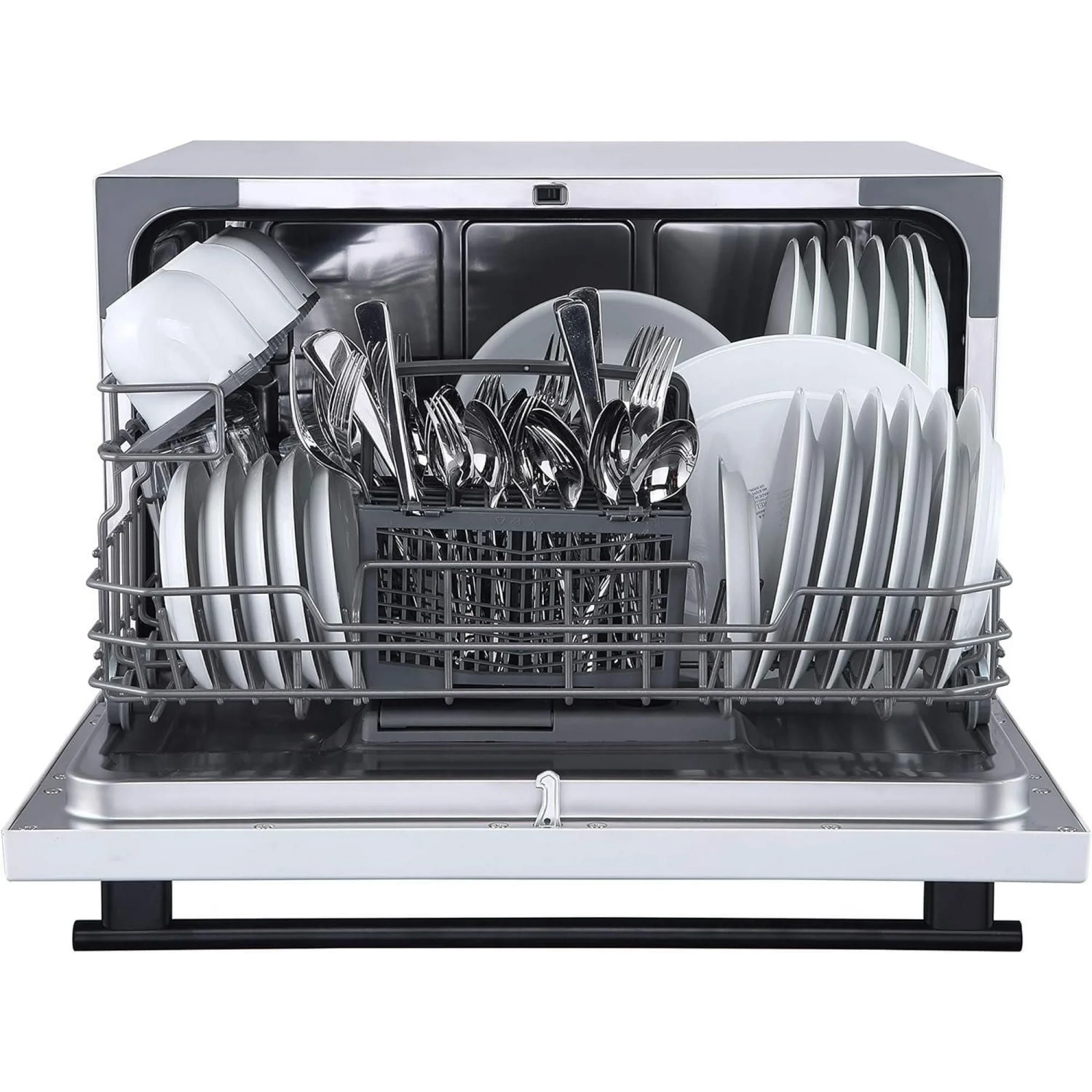 Farberware – Lave-vaisselle de comptoir FCD06ASWWHC, 6 pièces, porte en verre, blanc