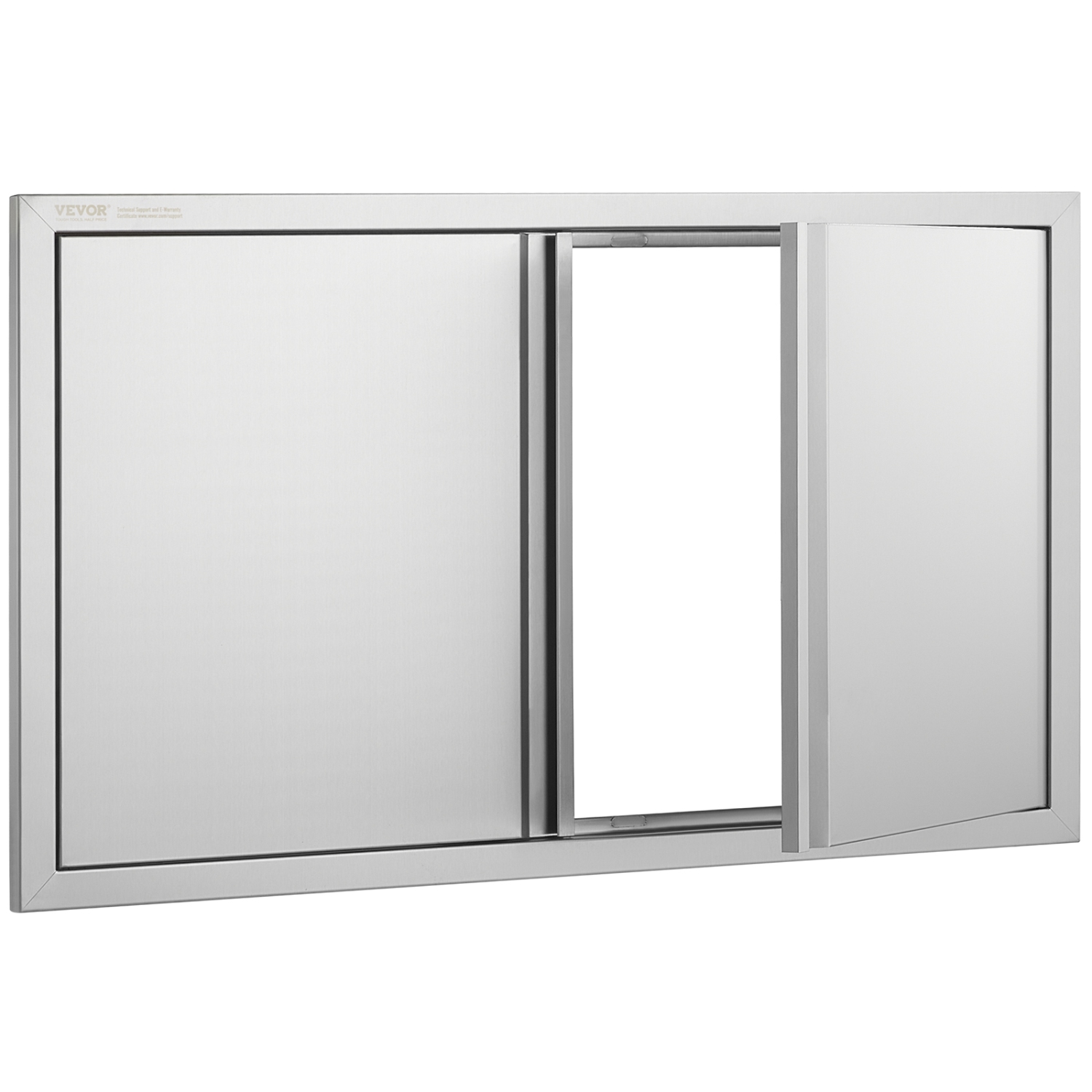 VEVOR 36W x 21H Inch BBQ Access Door, Double Outdoor Kitchen Door, Stainless Steel Flush Mount Door, Wall Vertical Door with Recessed Handles , for