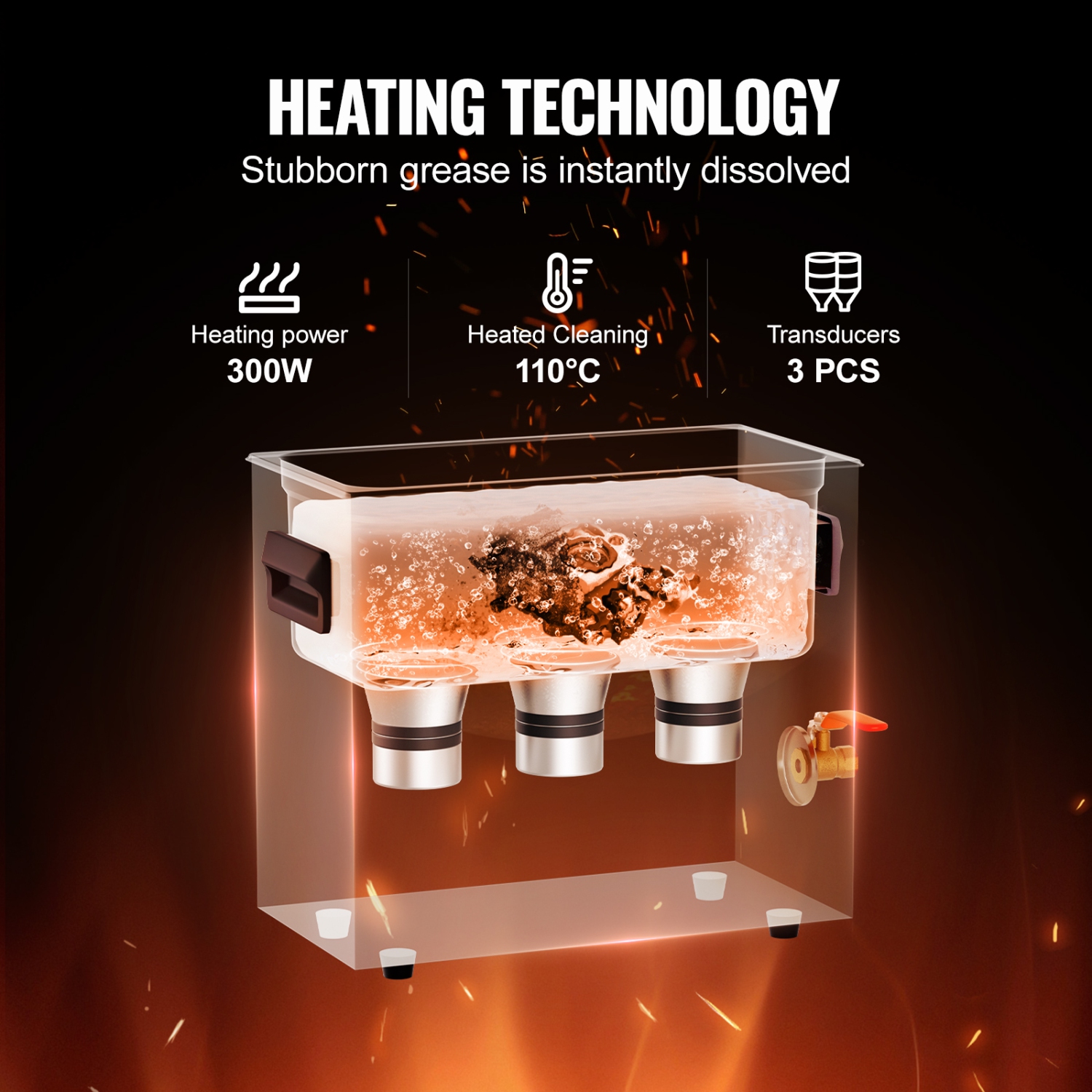 VEVOR 6L Ultrasonic Cleaner with Heater Timer & Basket, Professional Digital Sonic Cavitation Machine, 180W Cleaning Machine for Watch Instruments,