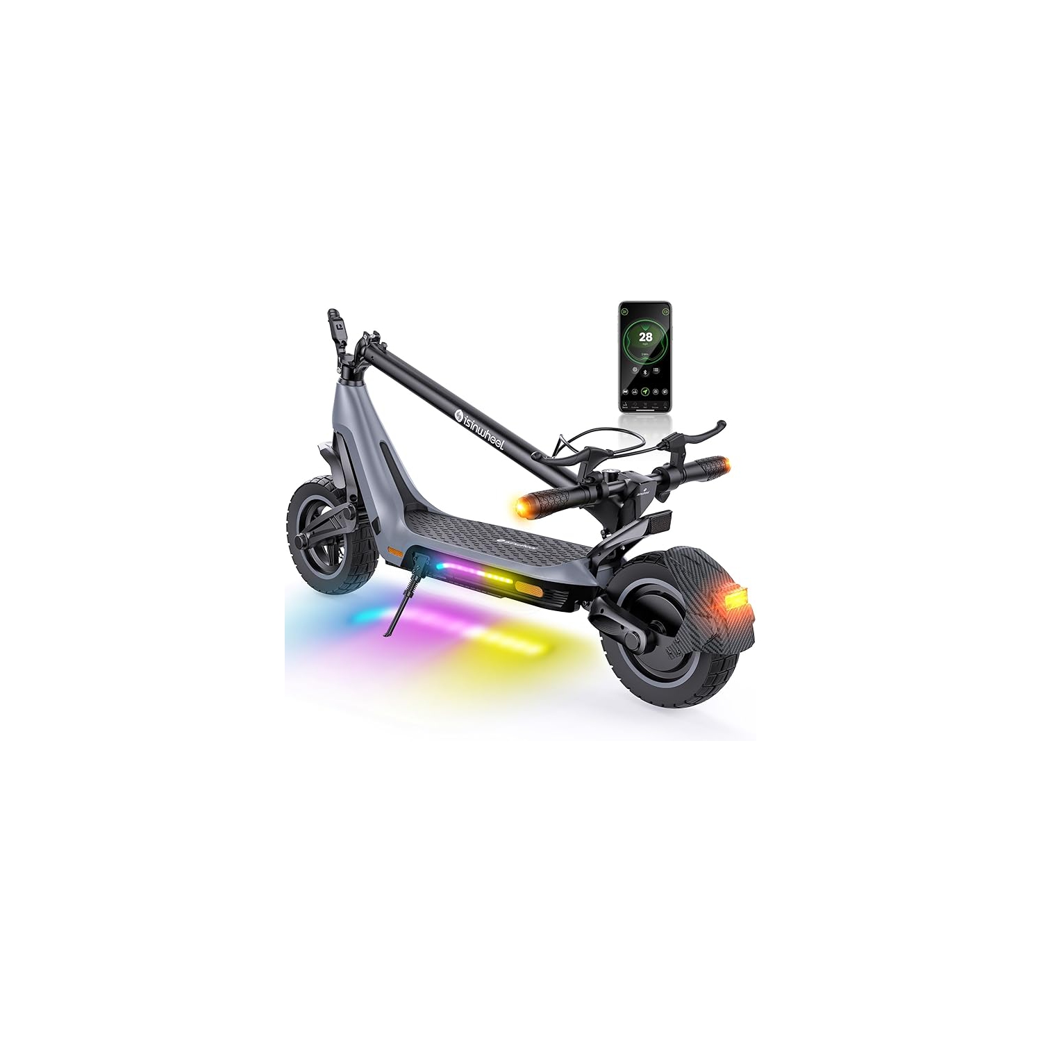 isinwheel Z1 Electric Scooter for Adults - Black