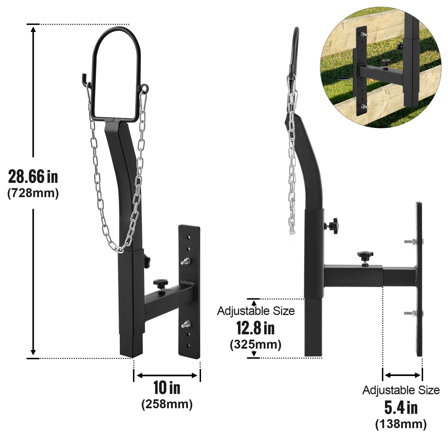 VEVOR Livestock Trimming Stand, Goat & Sheep Stand 9.37-12.8 inch Adjustable Height 0-5.4 inch Width, Metal Goat Milking and Shearing Stand
