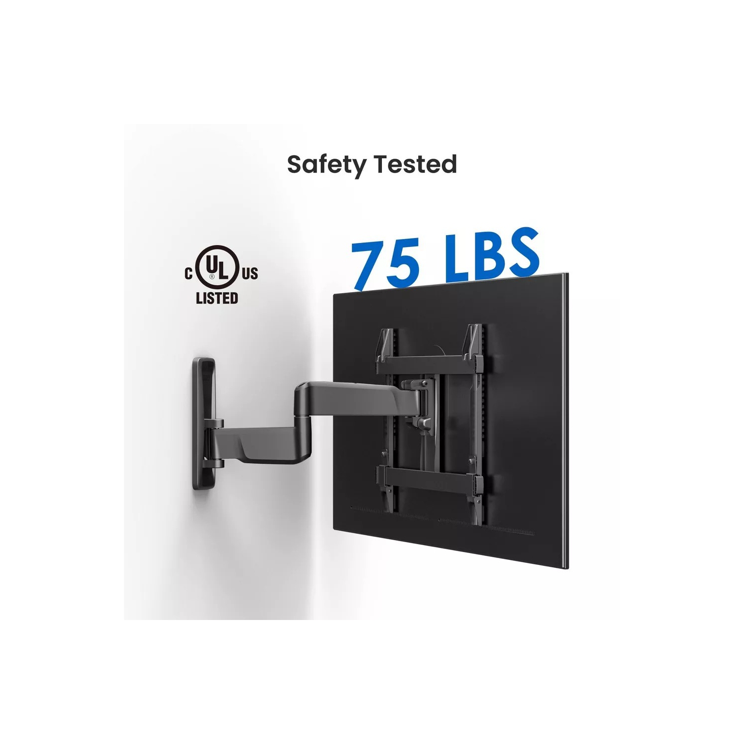 Support mural articulé moyen d'ErgoAV pour téléviseur de 32 à 65&nbsp;po