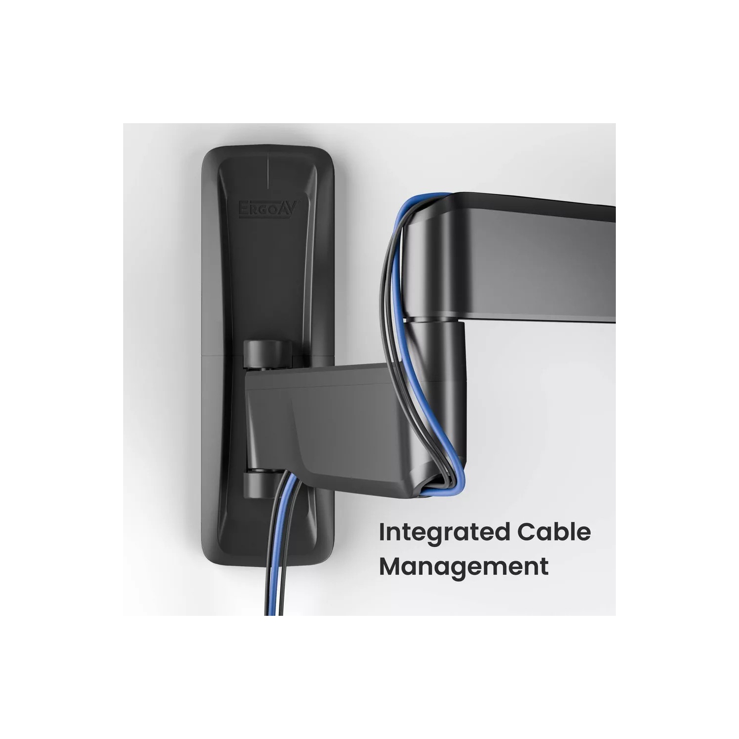 Support mural articulé moyen d'ErgoAV pour téléviseur de 32 à 65&nbsp;po