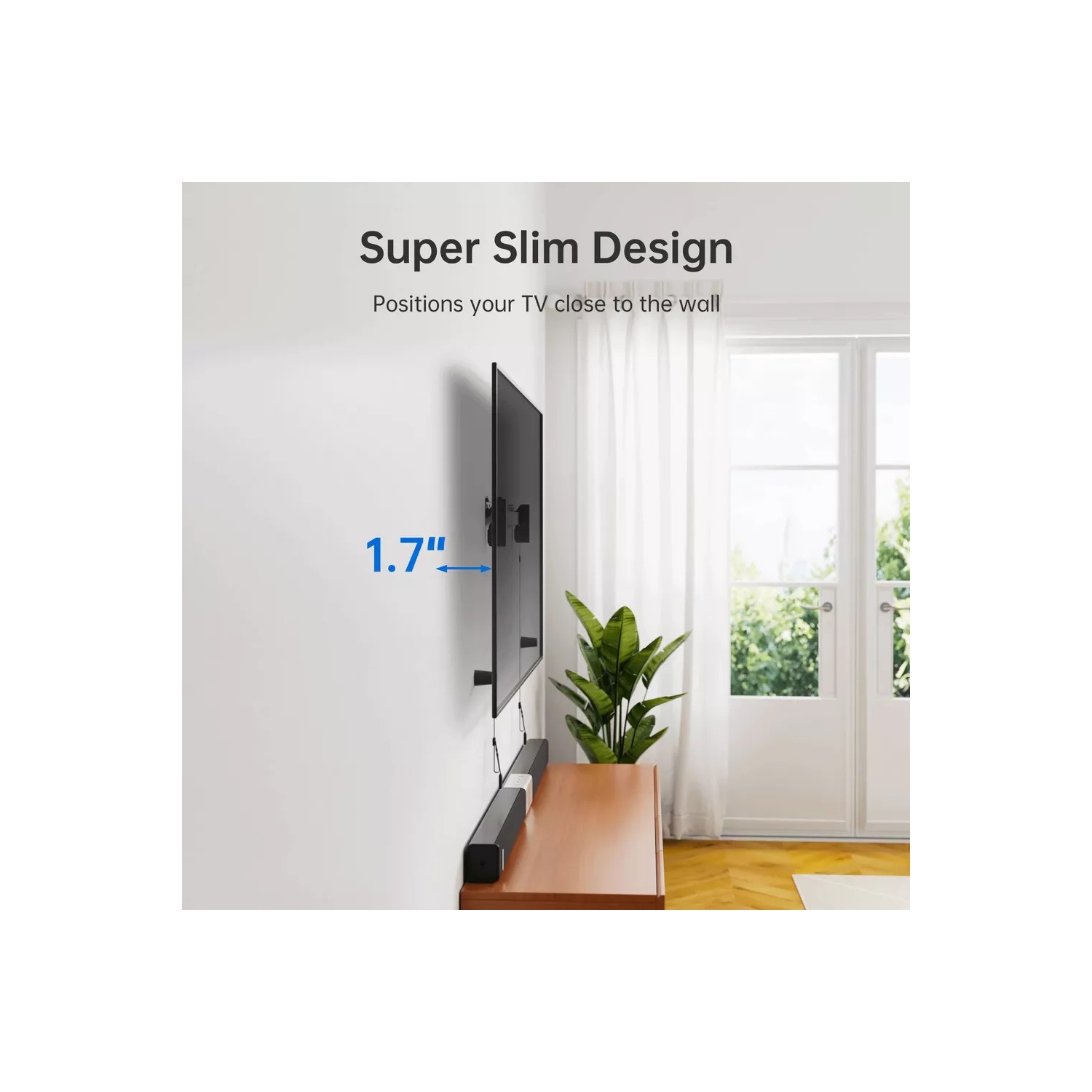 Support fixe discret d'ErgoAV pour téléviseur de 32 à 90&nbsp;po