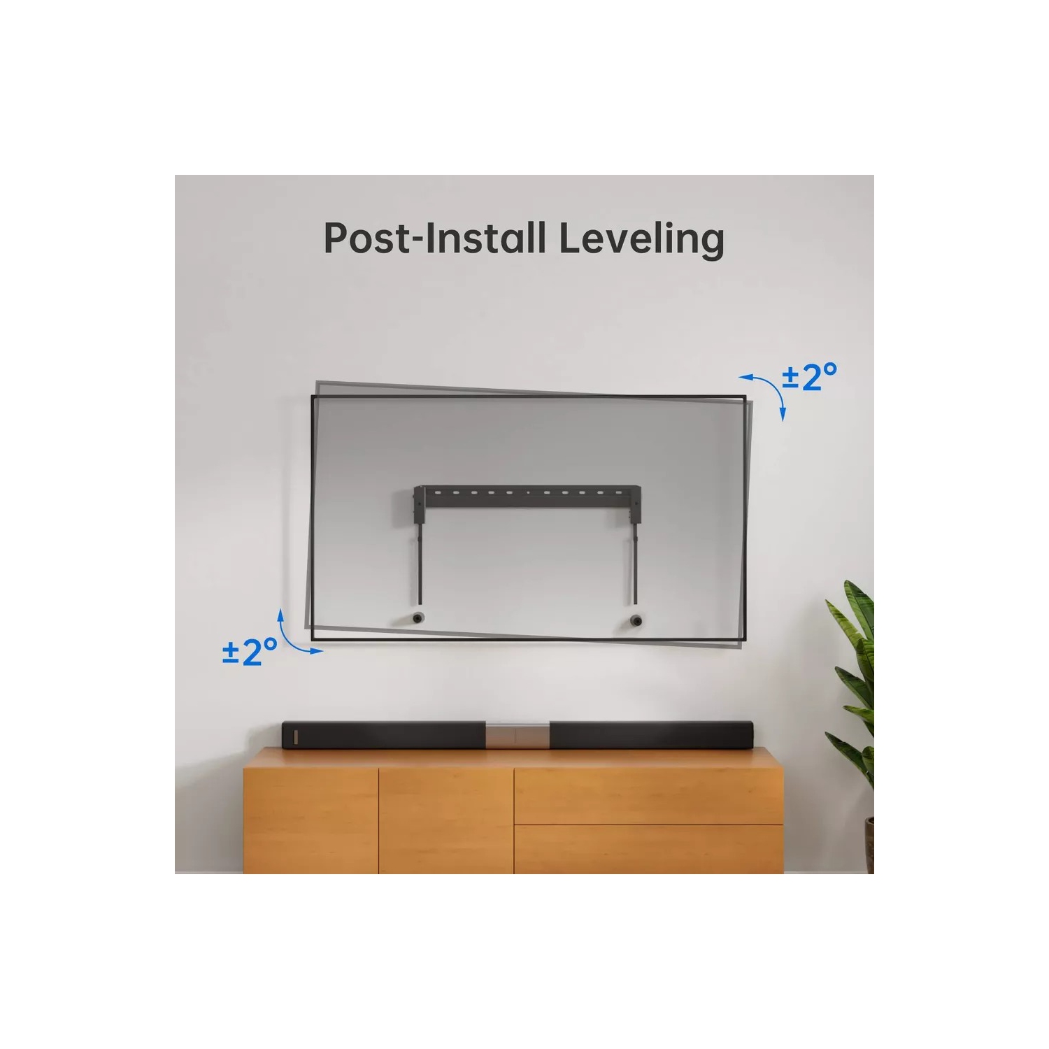 Support fixe discret d'ErgoAV pour téléviseur de 32 à 90&nbsp;po