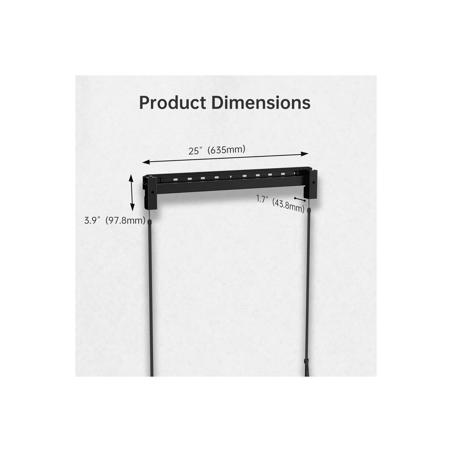 Support fixe discret d'ErgoAV pour téléviseur de 32 à 90&nbsp;po