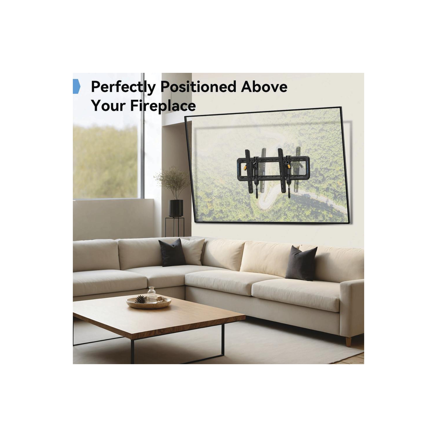 Support mural inclinable et pivotant Perlemth pour téléviseurs de 42 à 90&nbsp;po