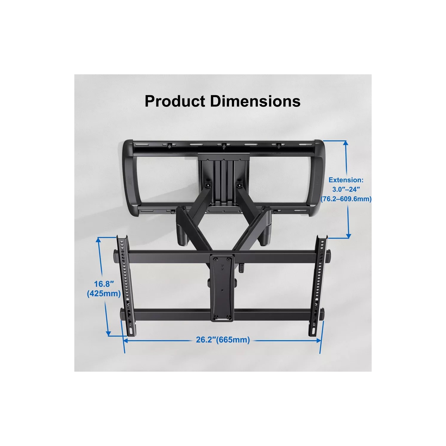 Grand support mural articulé d'ErgoAV pour téléviseur de 42 à 90&nbsp;po Expédition gratuite