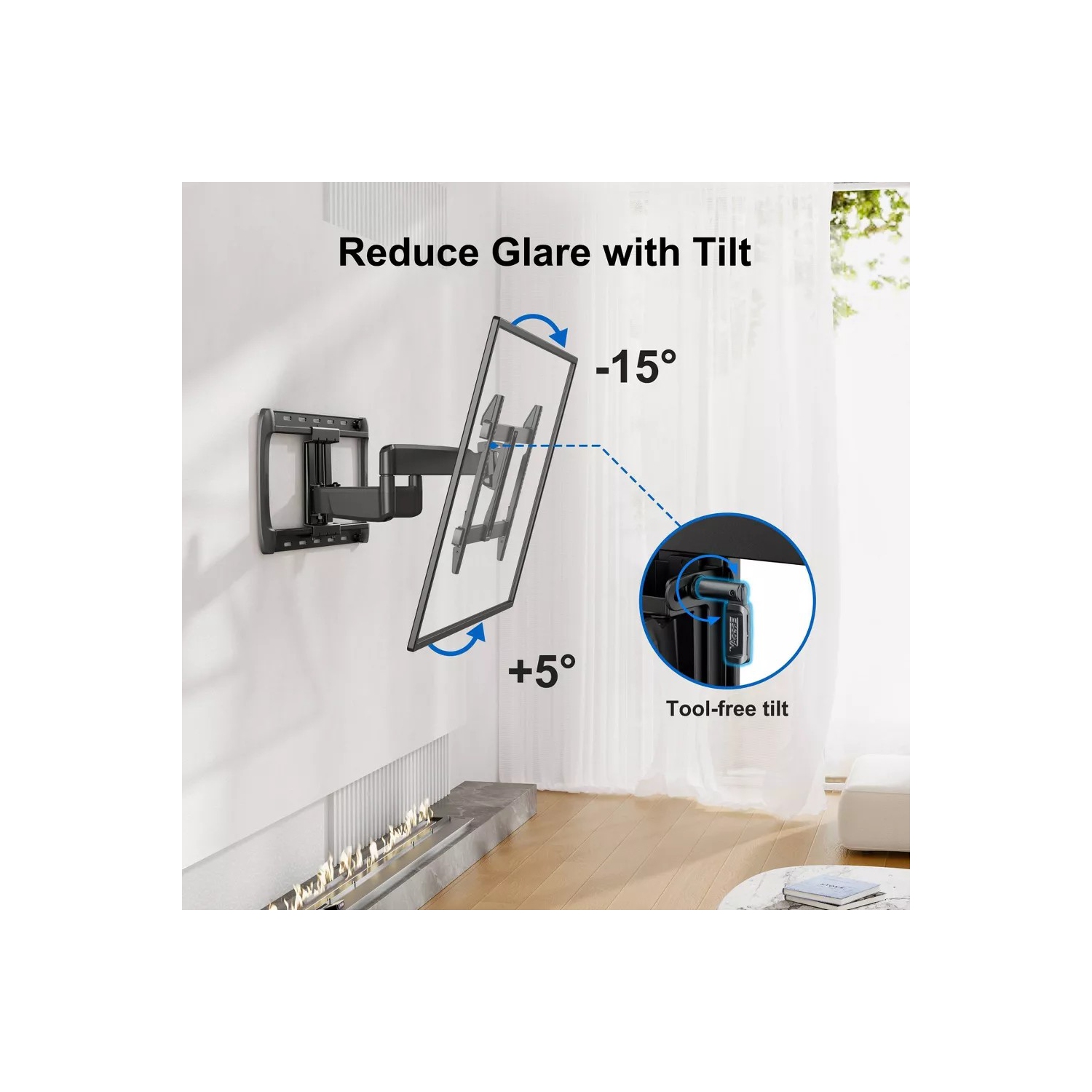 Grand support mural articulé d'ErgoAV pour téléviseur de 42 à 90&nbsp;po Expédition gratuite