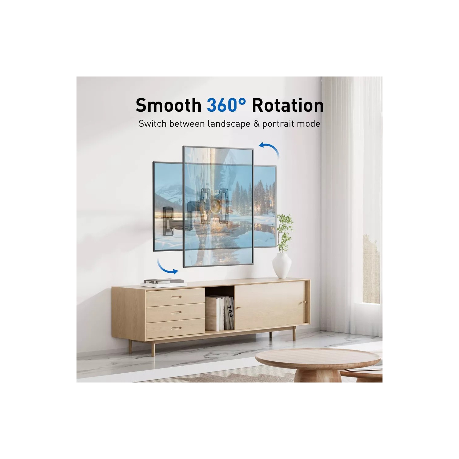 Petit support mural articulé d'ErgoAV pour téléviseur de 19 à 43 po