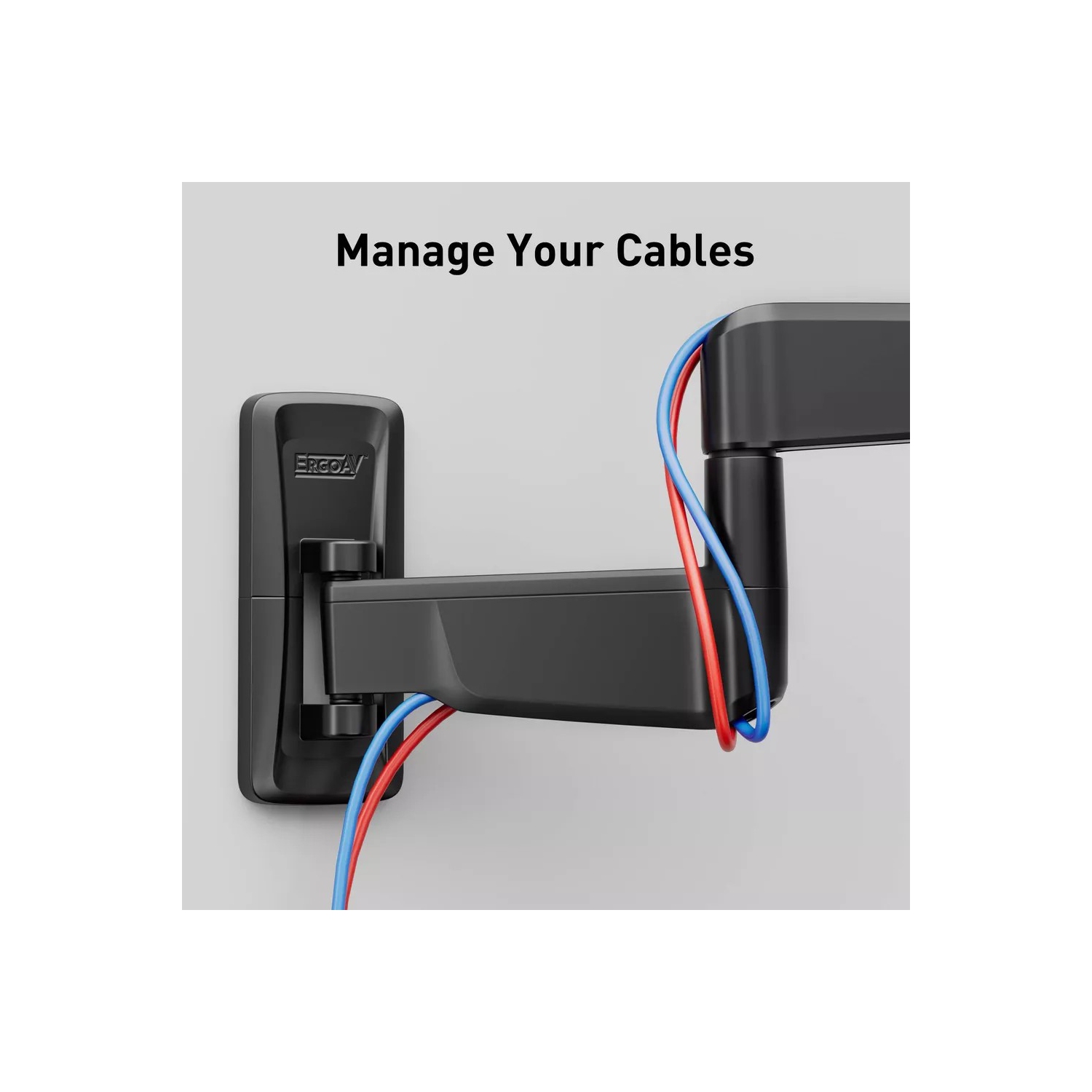 Petit support mural articulé d'ErgoAV pour téléviseur de 19 à 43 po