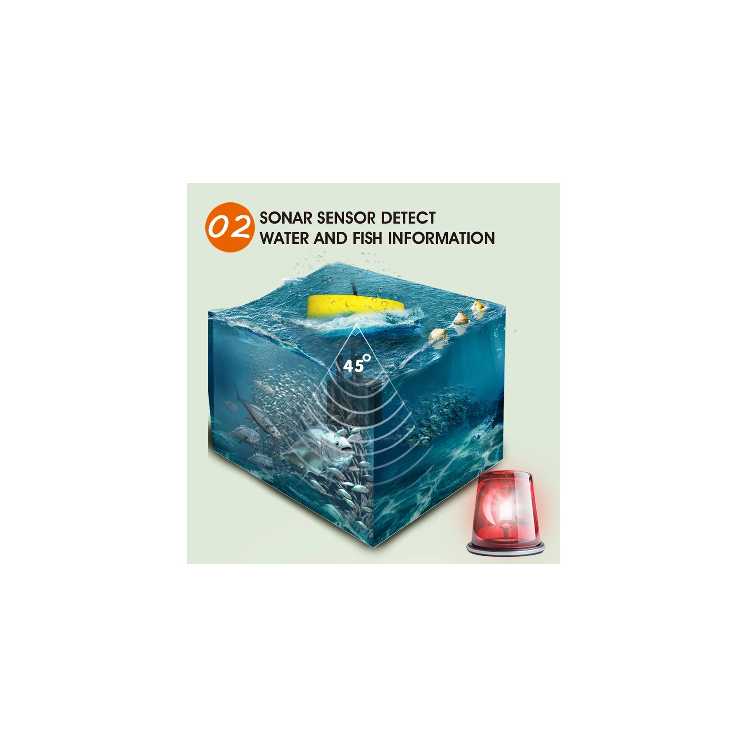 Échosondeur portatif kayak, échosondeur portatif sous-marin, détecteur de poisson-kayak escamotable sonar, FFC1108 d'affichage Fishing LCD -