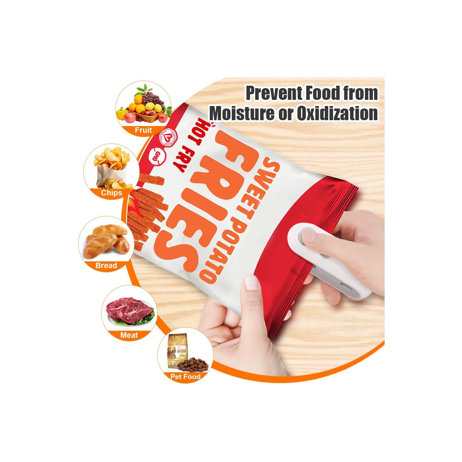 Mini Bag Sealer,USB Rechargeable Bag Sealer Heat Seal Cutter, Handheld Bag Sealer,Portable Sealer Machine for Plastic Bags Food Storage Snacks