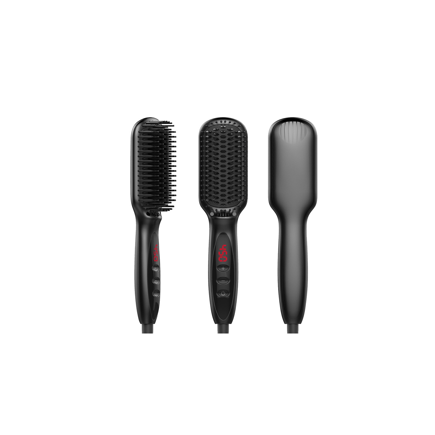 Brosse lissante ionique en céramique pour salon de coiffure, brosse chauffante rapide pour coiffer les cheveux, fer plat pour femmes, peigne à barbe