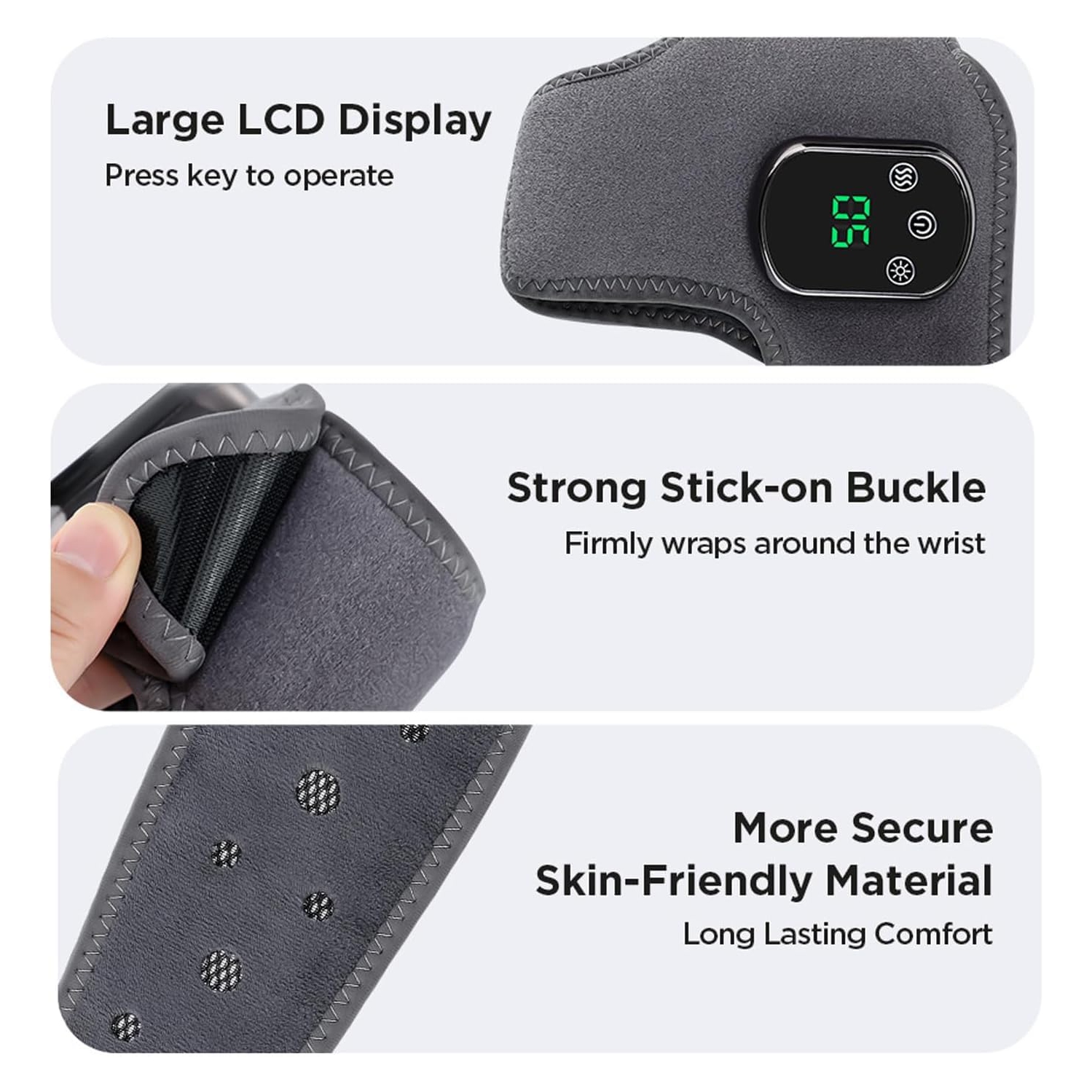 2 Packs Foot Massage,Triple Method Foot Massager 3-in-1 Electric Feet Warmer Wrap, Ankle Heating Pad for Pain Relief