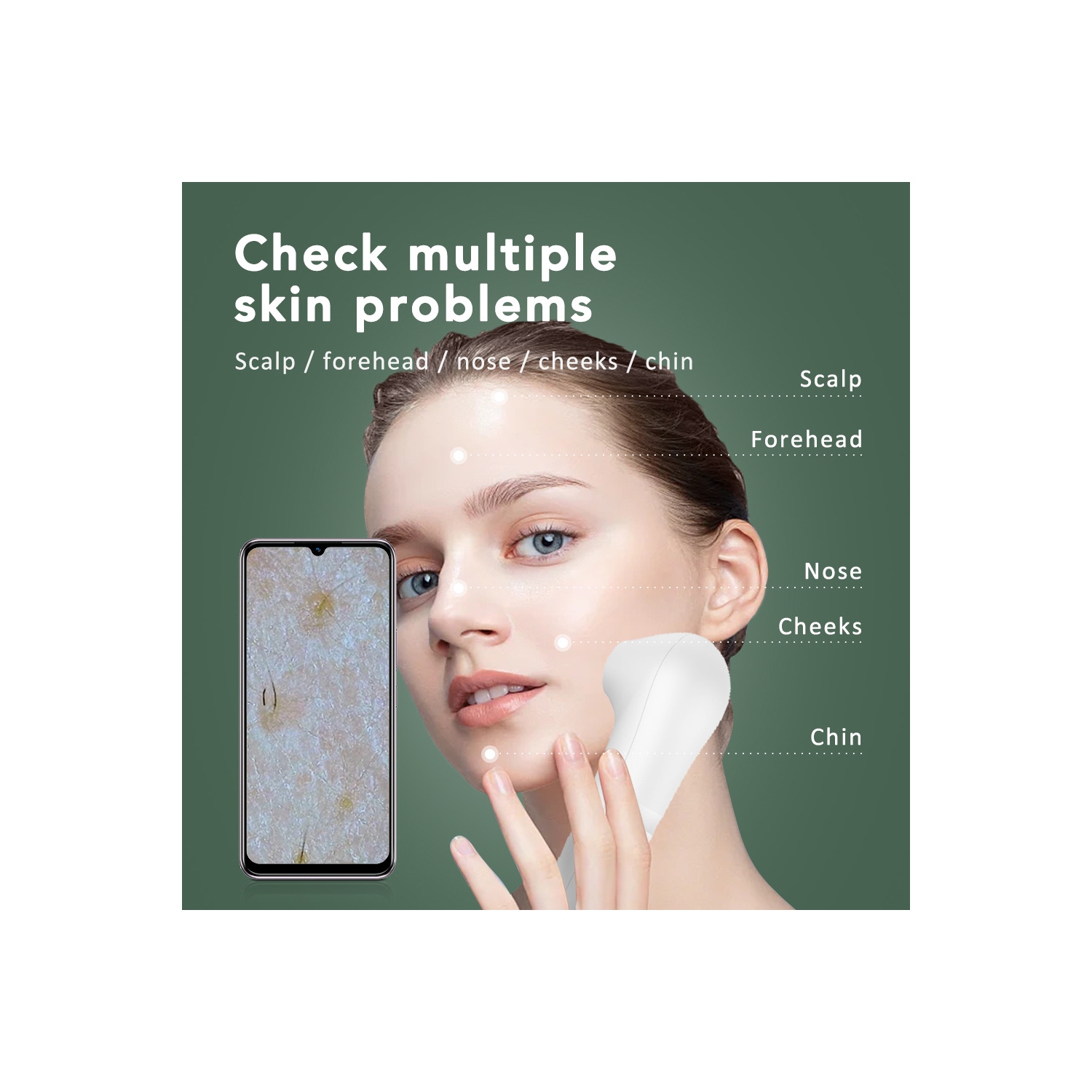 Multifunctional Scalp Skin Hair Detector Visual Skin Analyzer Machine Skin Magnifier Scalp Diagnostic Machine Microscope Skin Test